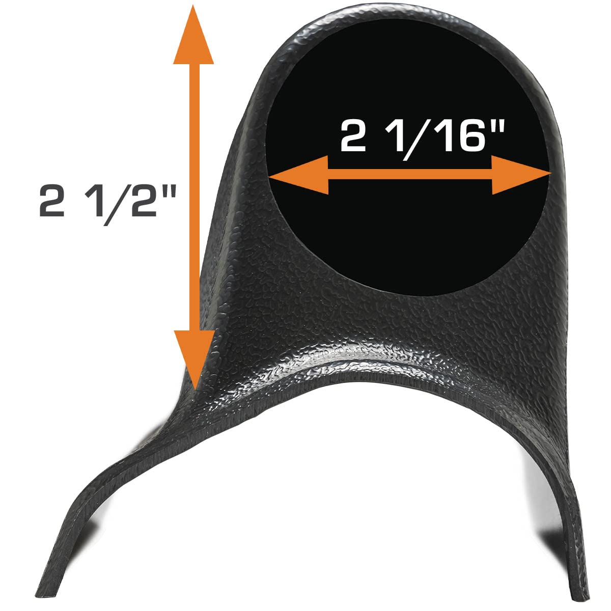 GlowShift Universal Black Single Pillar Gauge Pod - Fits Any Make/Model - ABS Plastic - Mounts (1) 2-1/16'' (52mm) Gauge to Vehi