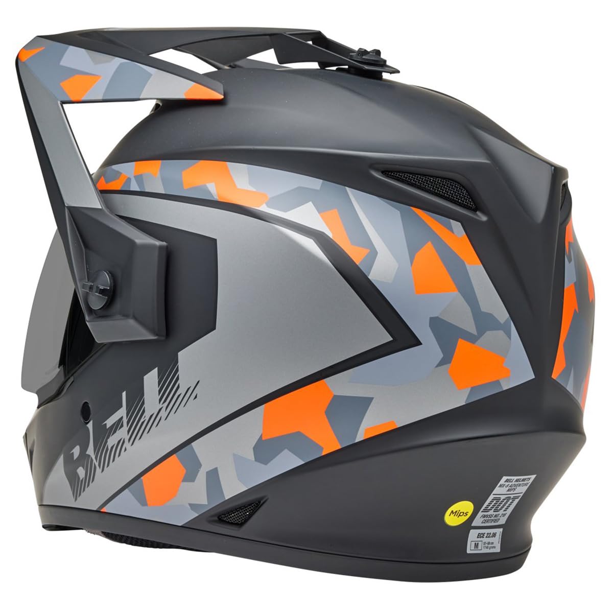 Bell Mx-9 Adventure Mips Dirt Helmet (Matte Mesa Black/Orange Camo - Medium)