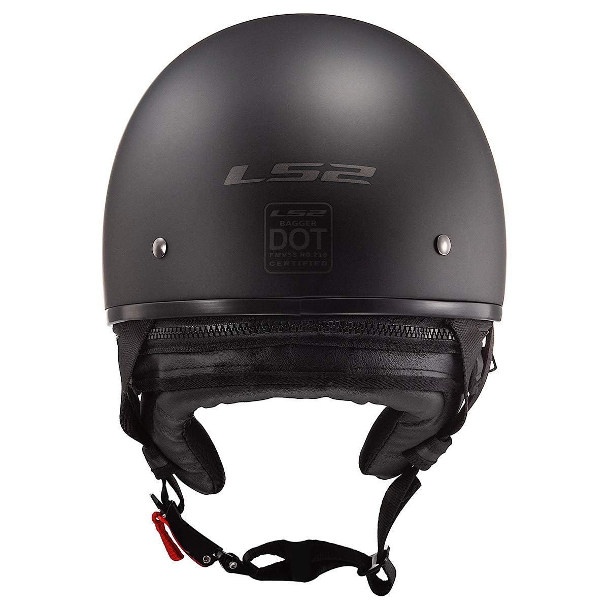 LS2 Helmets Bagger Half Helmet - Matte Black, Medium, Kinetic Polymer Alloy, Model 568-3013