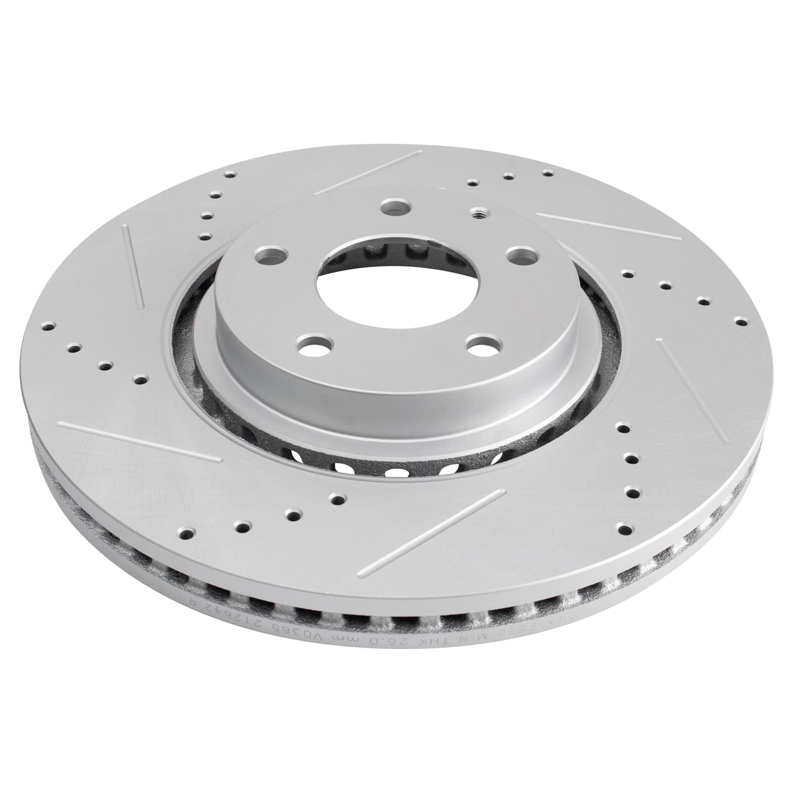 Trq Front Performance Brake Rotors Set Premium G-Coated Compatible With 2019-2021 Mazda 6 Cx-5 2016-2021 Cx-9