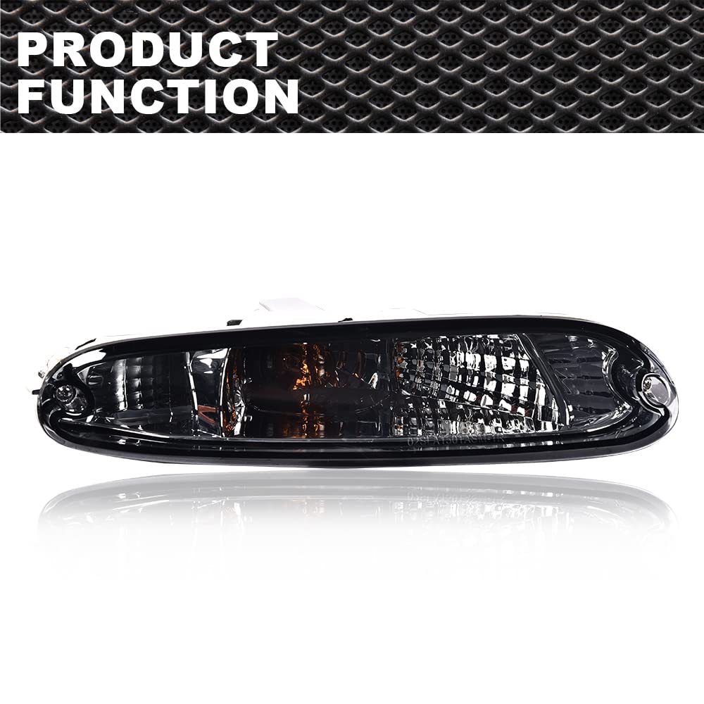 PIT66 Smoked Turn Signal Lights for Mazda MX-5 Miata 1990-1997, Polycarbonate, Left & Right Halogen, Smoke Lens
