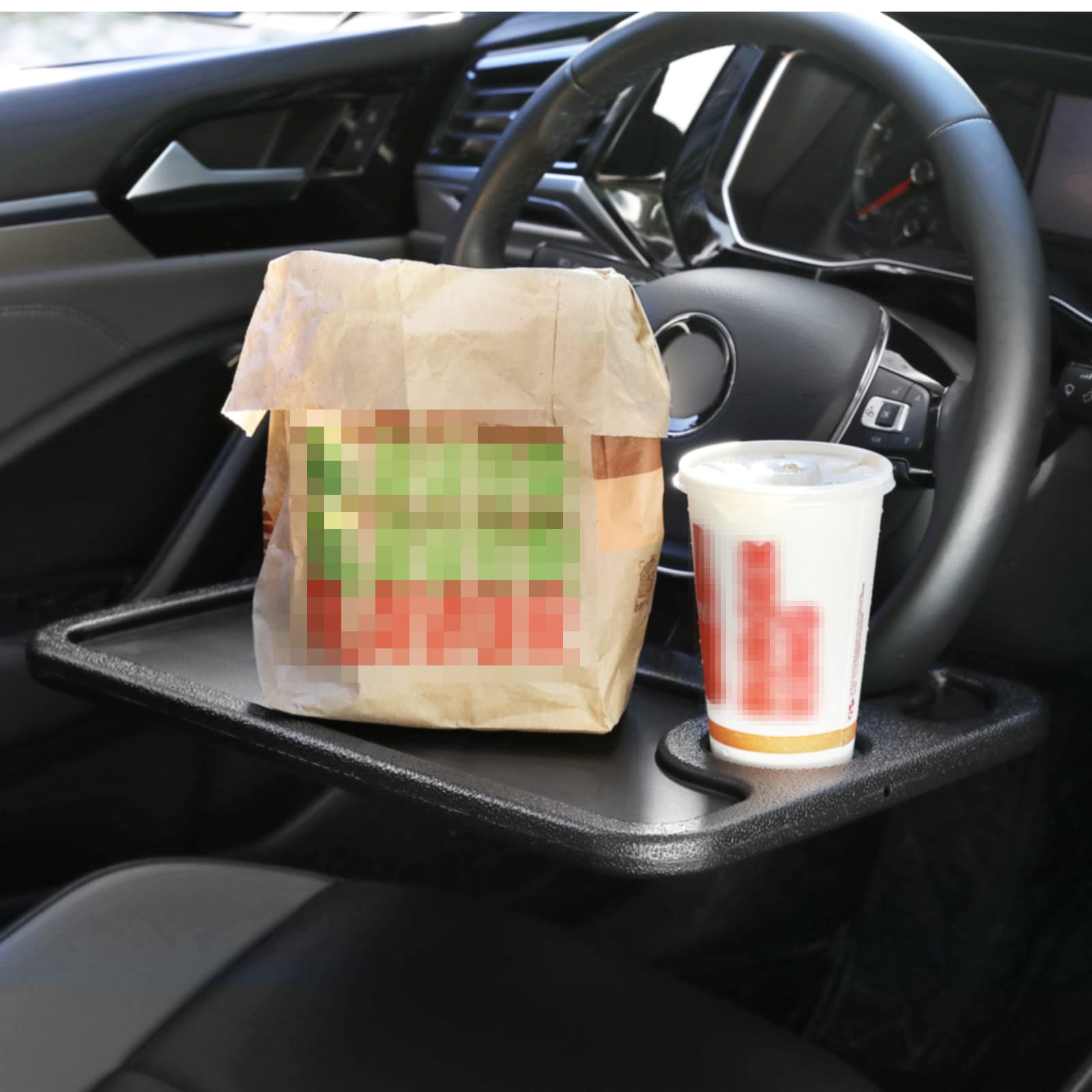 Cutequeen Car Eatinglaptop Steering Wheel Desk (Black,16.62A X 11.1A (2 In 1))