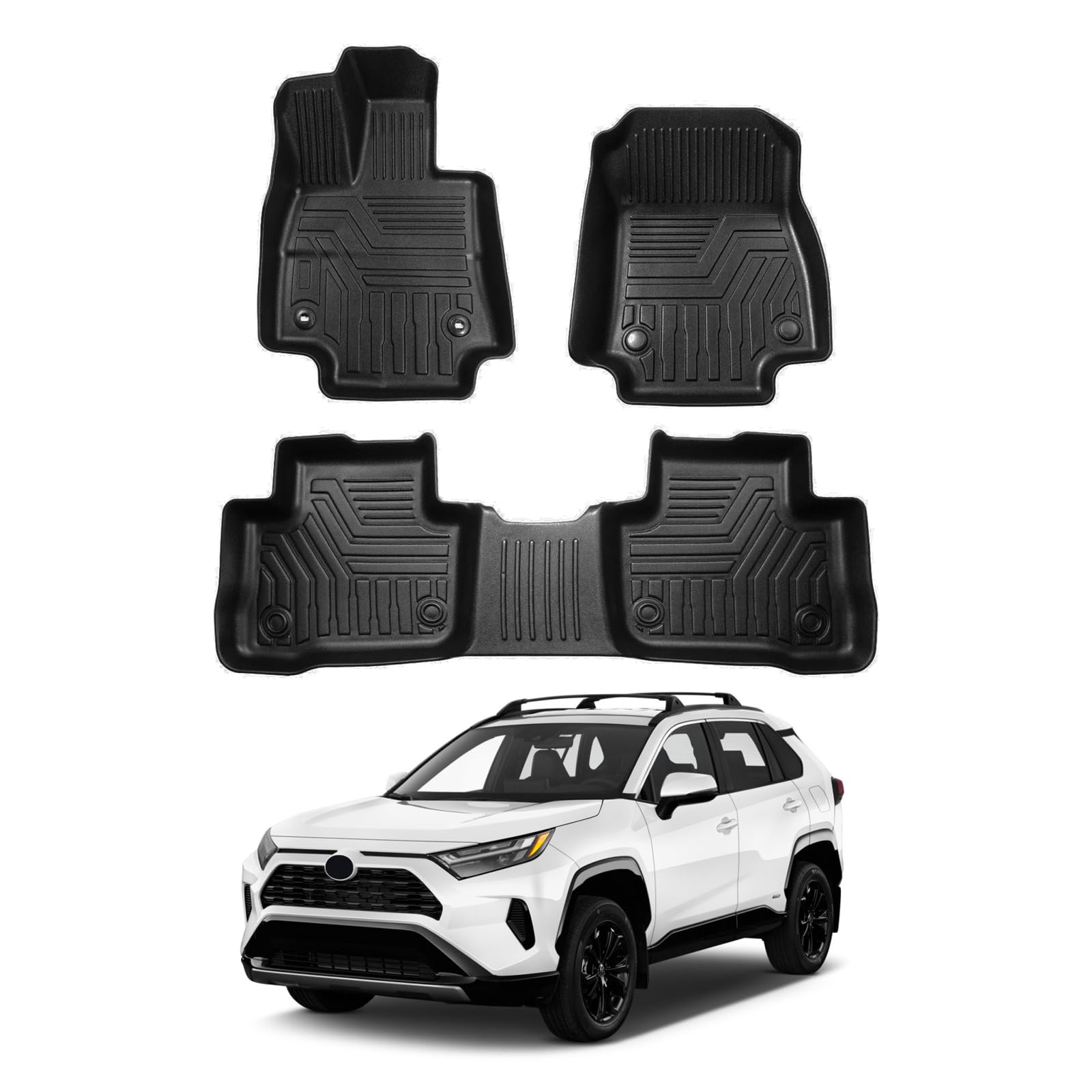 Powerty Floor Mats & Cargo Liner For 2023 2024 2025 Kia Sportage (Not Phev) Accessories Floor Mats 2 Row Liner Set All Weather T