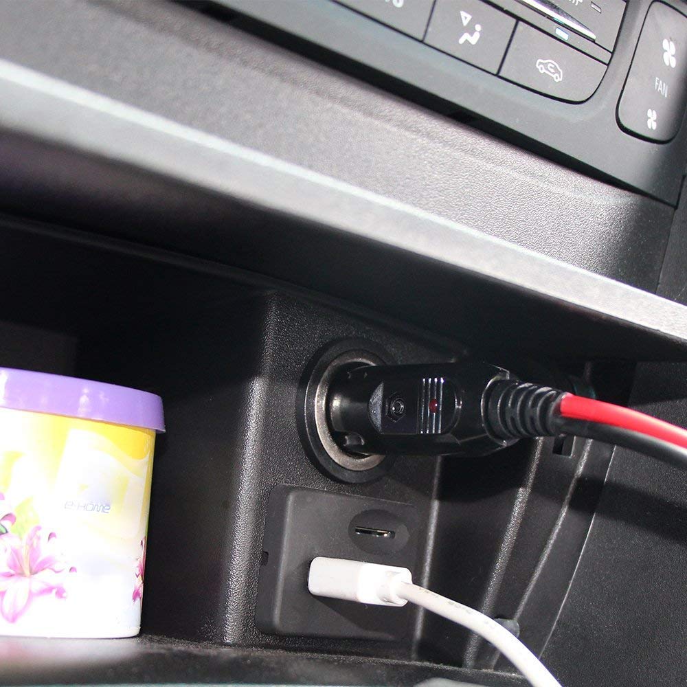 12V Replacement Cigarette Lighter Male Plug With Lead - 12V 15Amp Fused Replacement Cigarette Lighter Male Plug With Led Light,