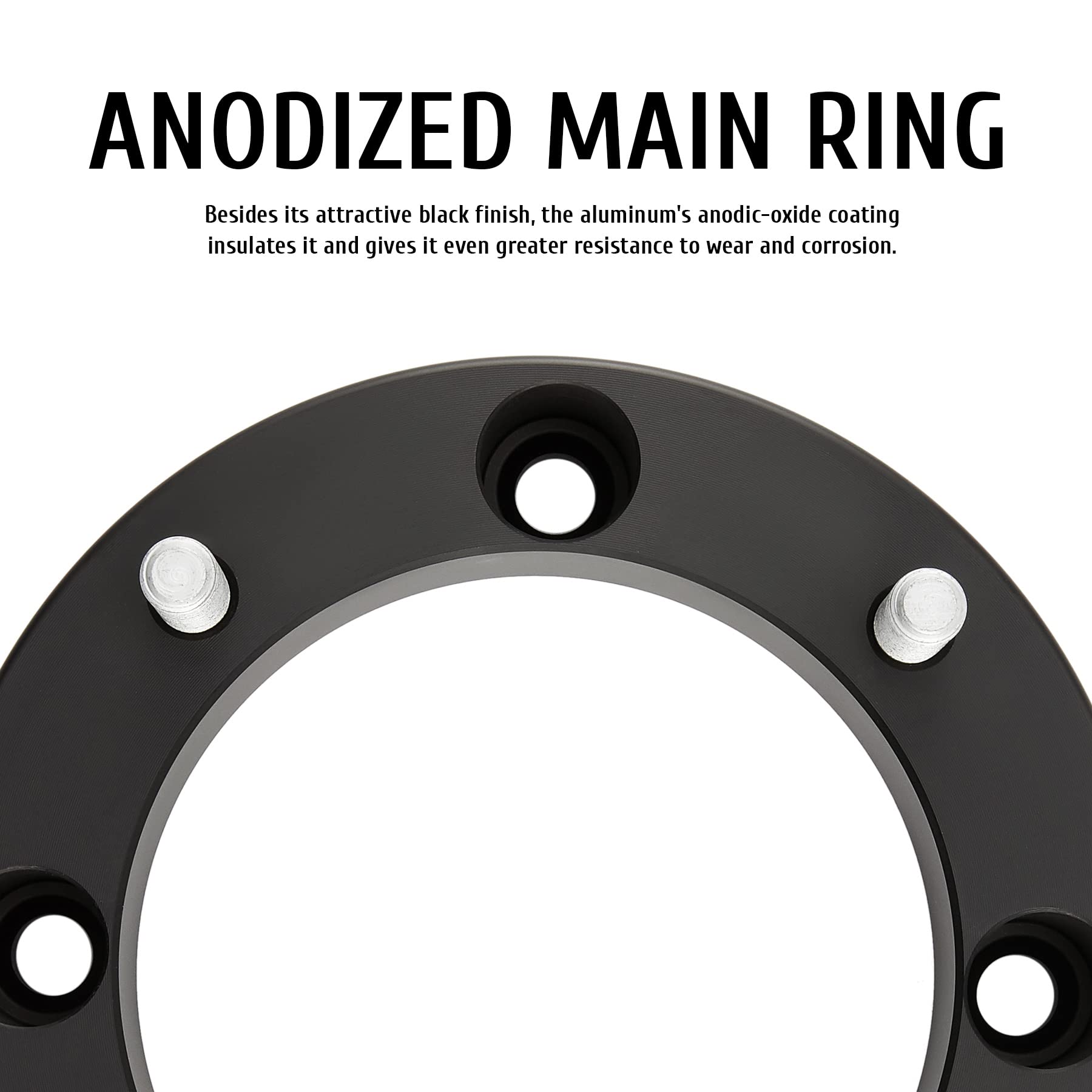 Orion Motor Tech 2" Black ATV Wheel Spacers Kit for Polaris Ranger/RZR XP 1000, 4x156, T6 Billet Aluminum, Set of 4