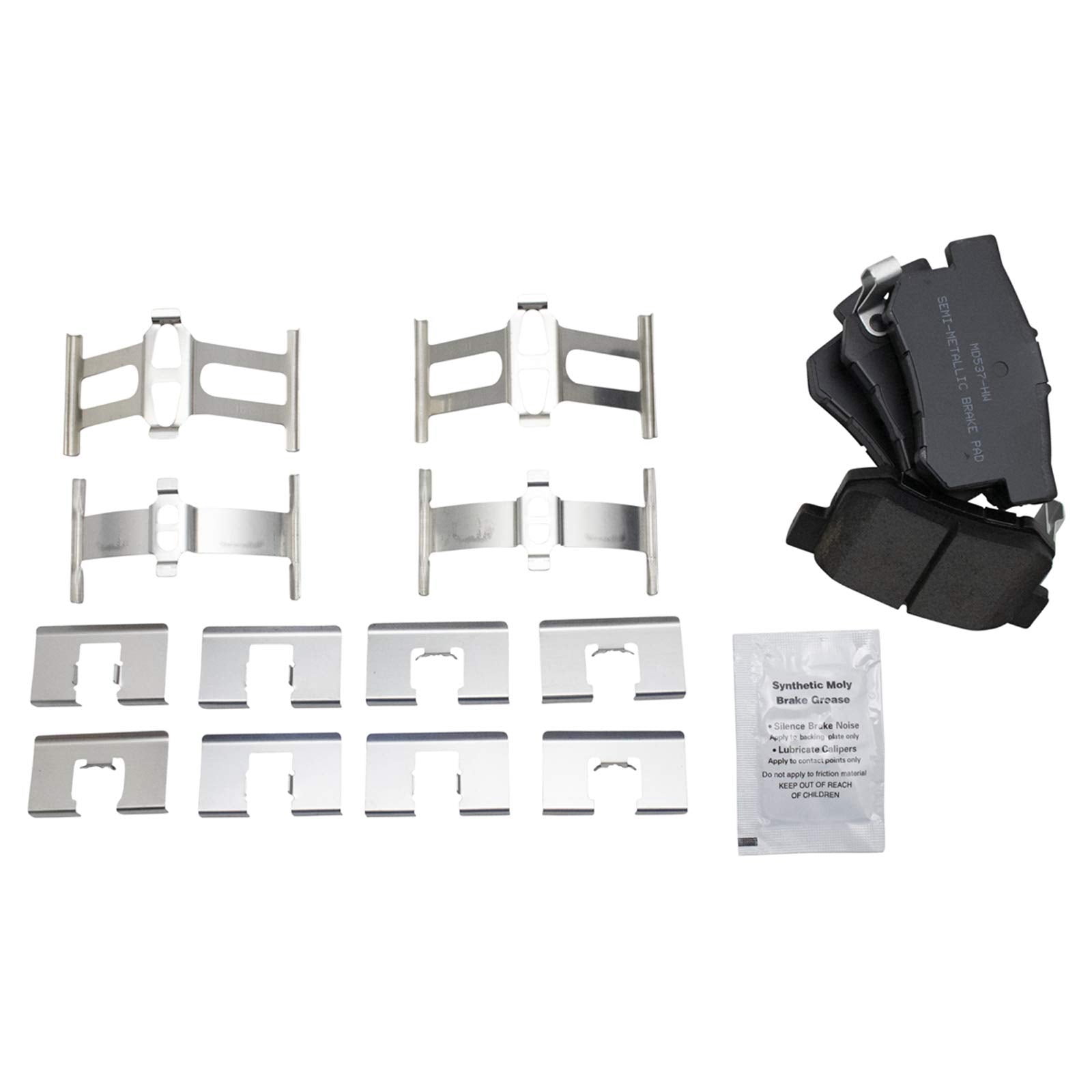 Trq Rear Brake Pad & Rotor Kit Semi-Metallic Compatible With 1998-1999 Acura Cl