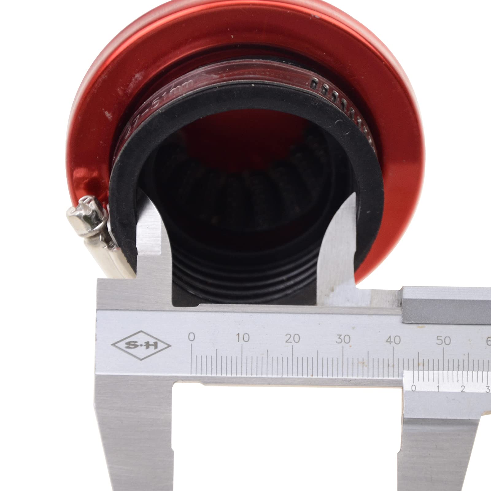 GOOFIT Red Air Filter Stack Choke Kit for 2-Stroke 23cc-49cc Mini Bikes, ATVs, Go Karts, and Scooters