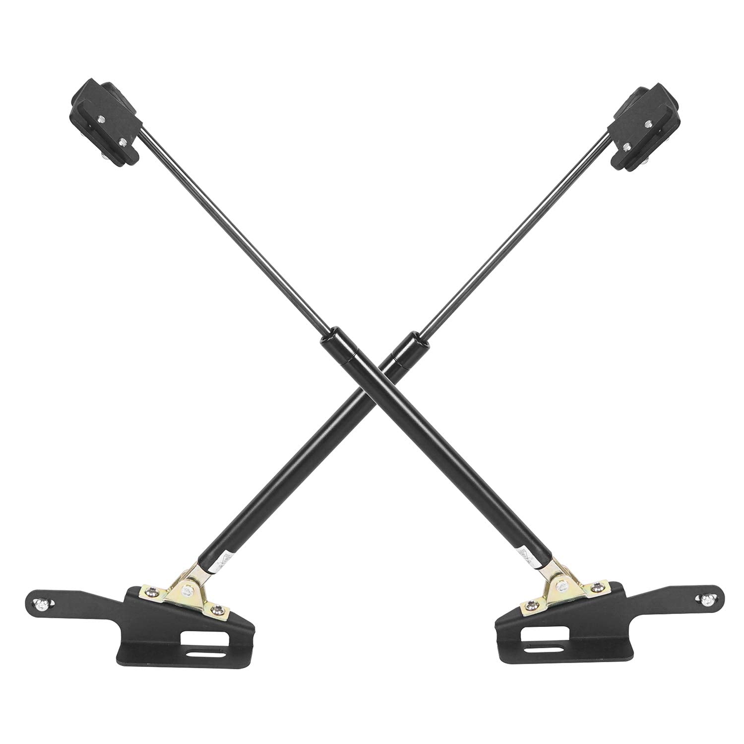 Hooke Road Hood Lift Support Struts Kit for Jeep Wrangler JK 2011-2018, Black Steel, Model QP.MMR-1797, Pair
