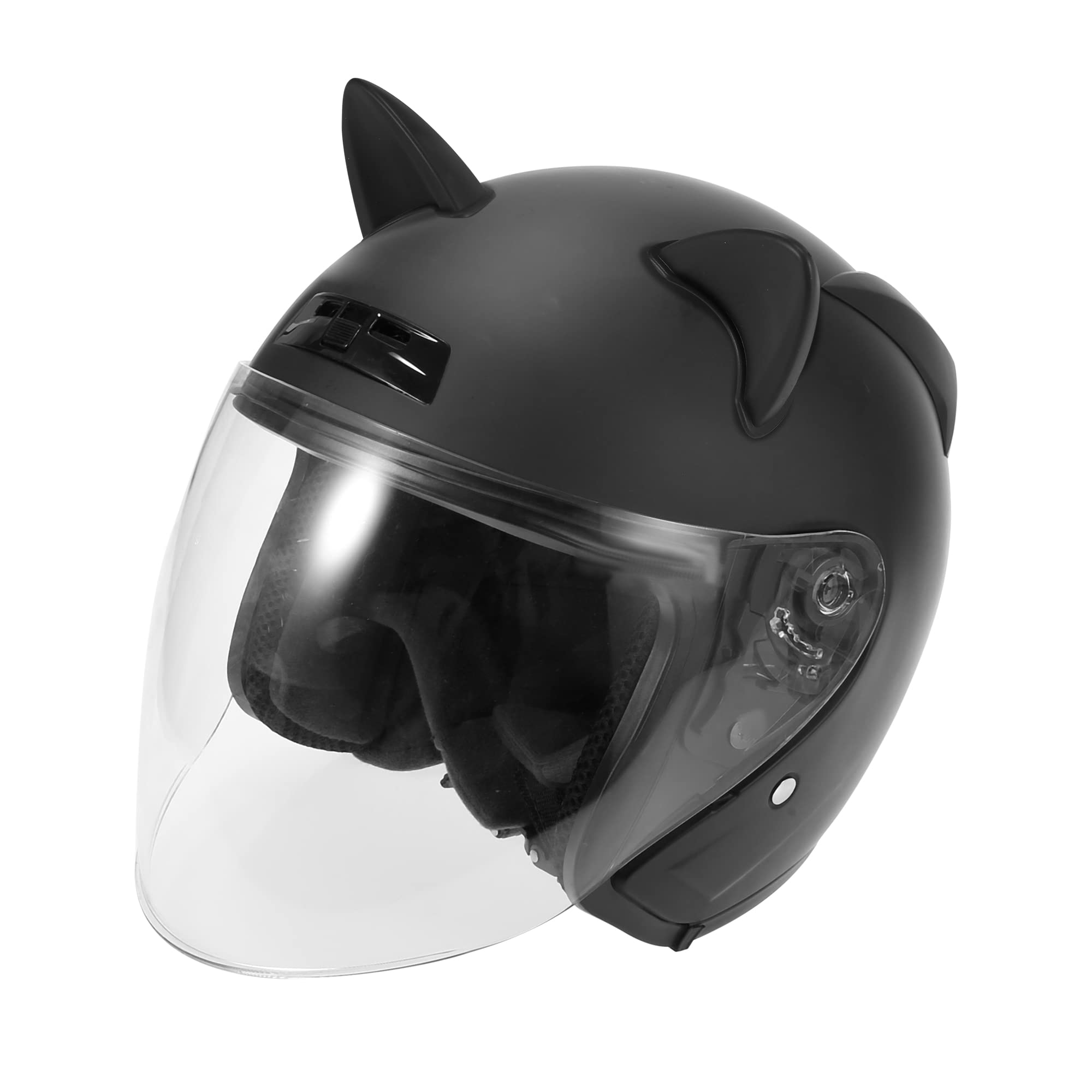 Motoforti 2pcs Cat Ears Style Attachments Helmet Decoration Accessories Self Adhesive Universal Helmet Cover Sticker for Motorcy