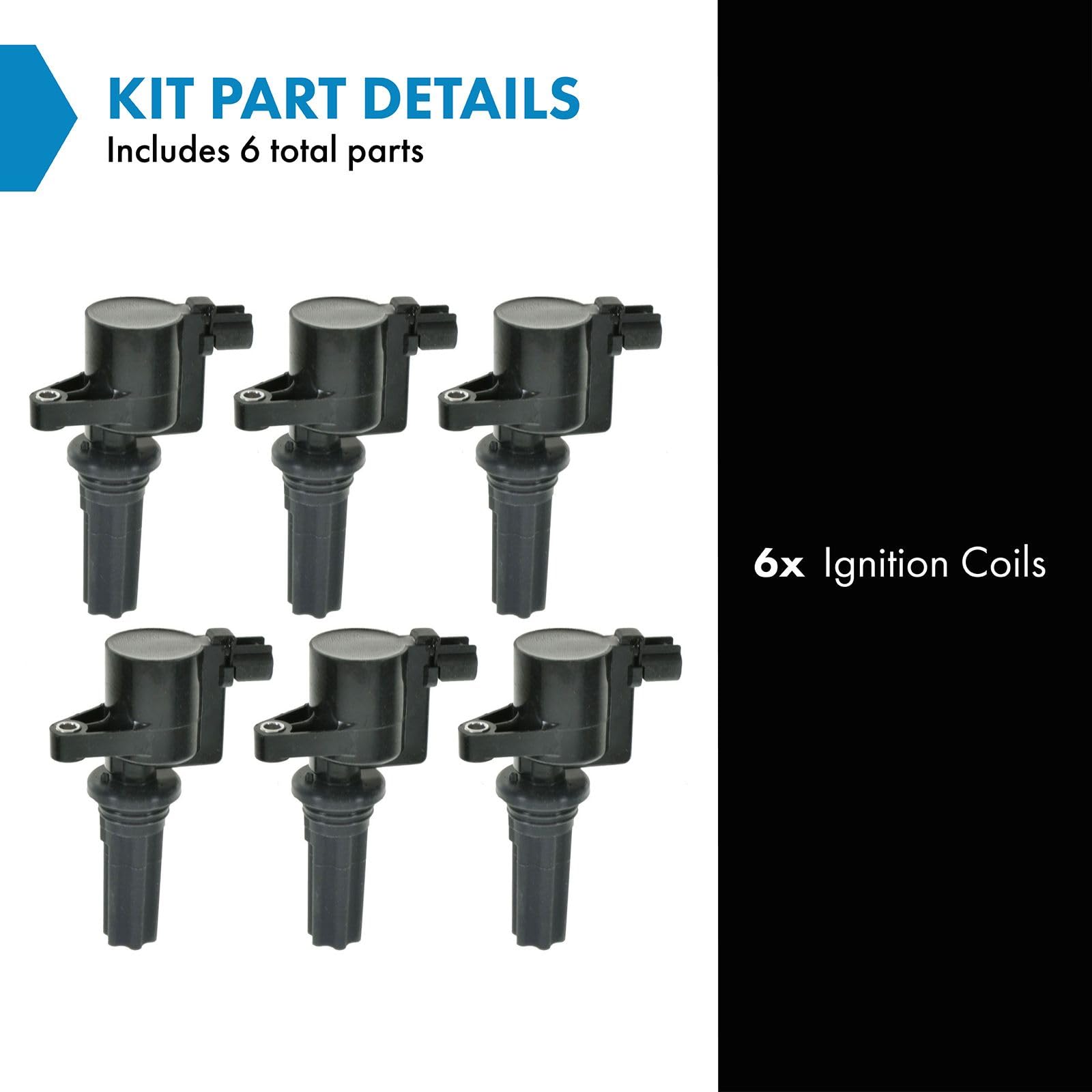 Trq Ignition Coil Set Compatible With 2000-2003 Jaguar S-Type 2000-2005 Lincoln Ls
