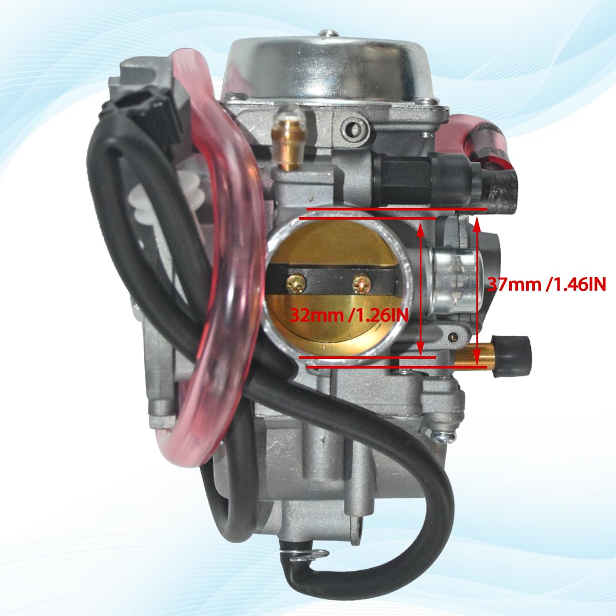 JDLLONG Carburetor Fit for Suzuki LT-F400 LTF400 LTF400F Eiger 400 4x4 2x4 2002-2007 Manual 13200-38F2V