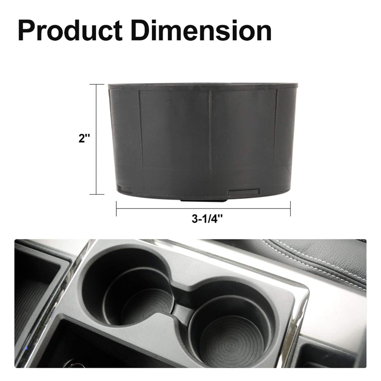 Kiwi Master Cup Holder Insert Compatible For 2009-2016 Dodge Ram 1500 2500 3500 Heavy Duty Replacement Floor Mounted Center Console With Bucket Seats, 1 Pcs