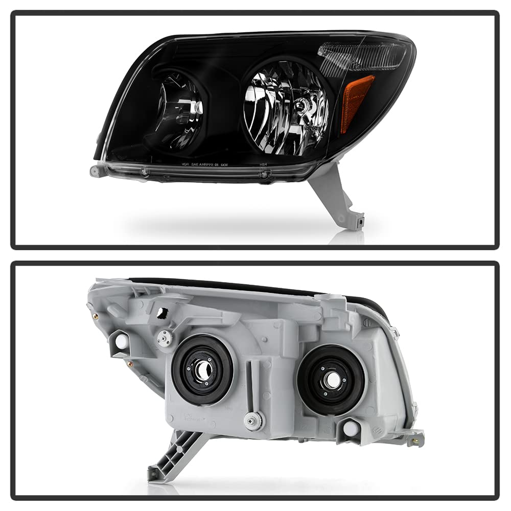 ACANII Headlights for 2003-2005 Toyota 4Runner - Black Driver & Passenger Side