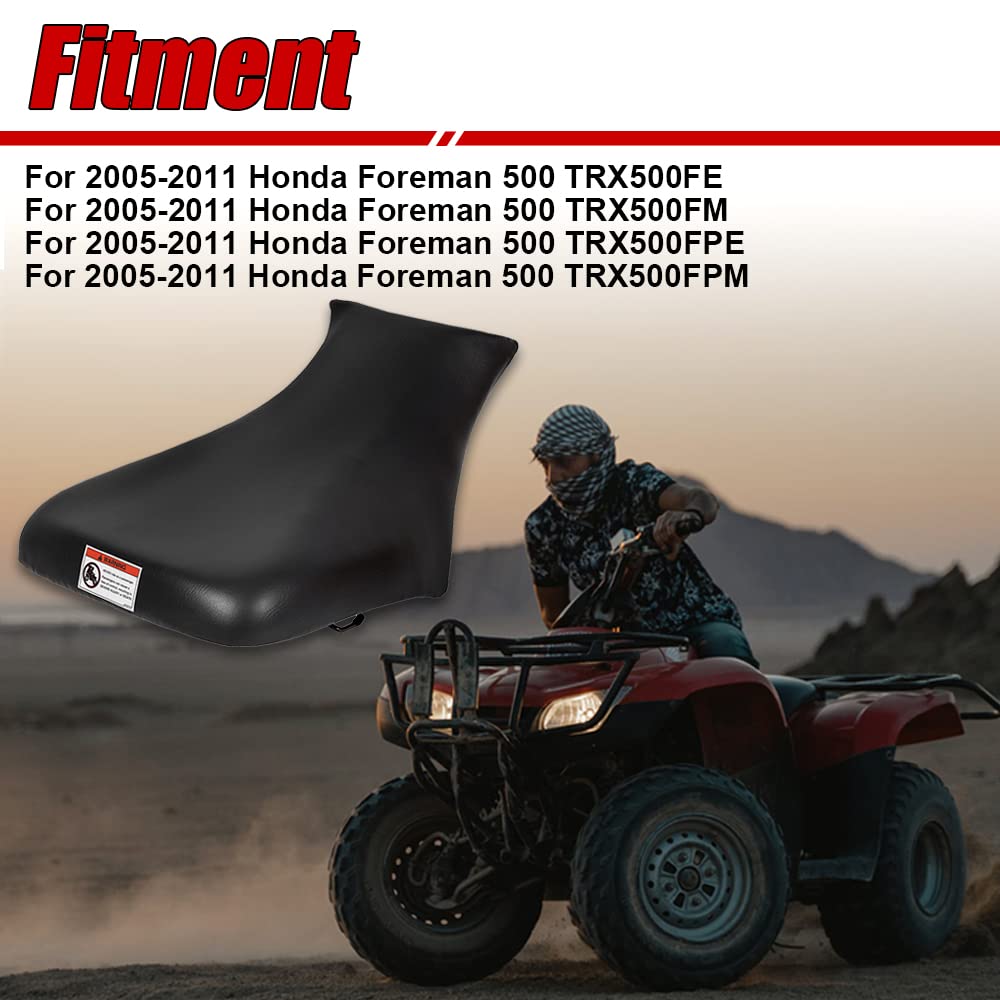 ECOTRIC ATV Complete Seat for 2005-2011 Honda Foreman 500 & 2005-2014 Rubicon 500, Model VC-LYCP-104, Black