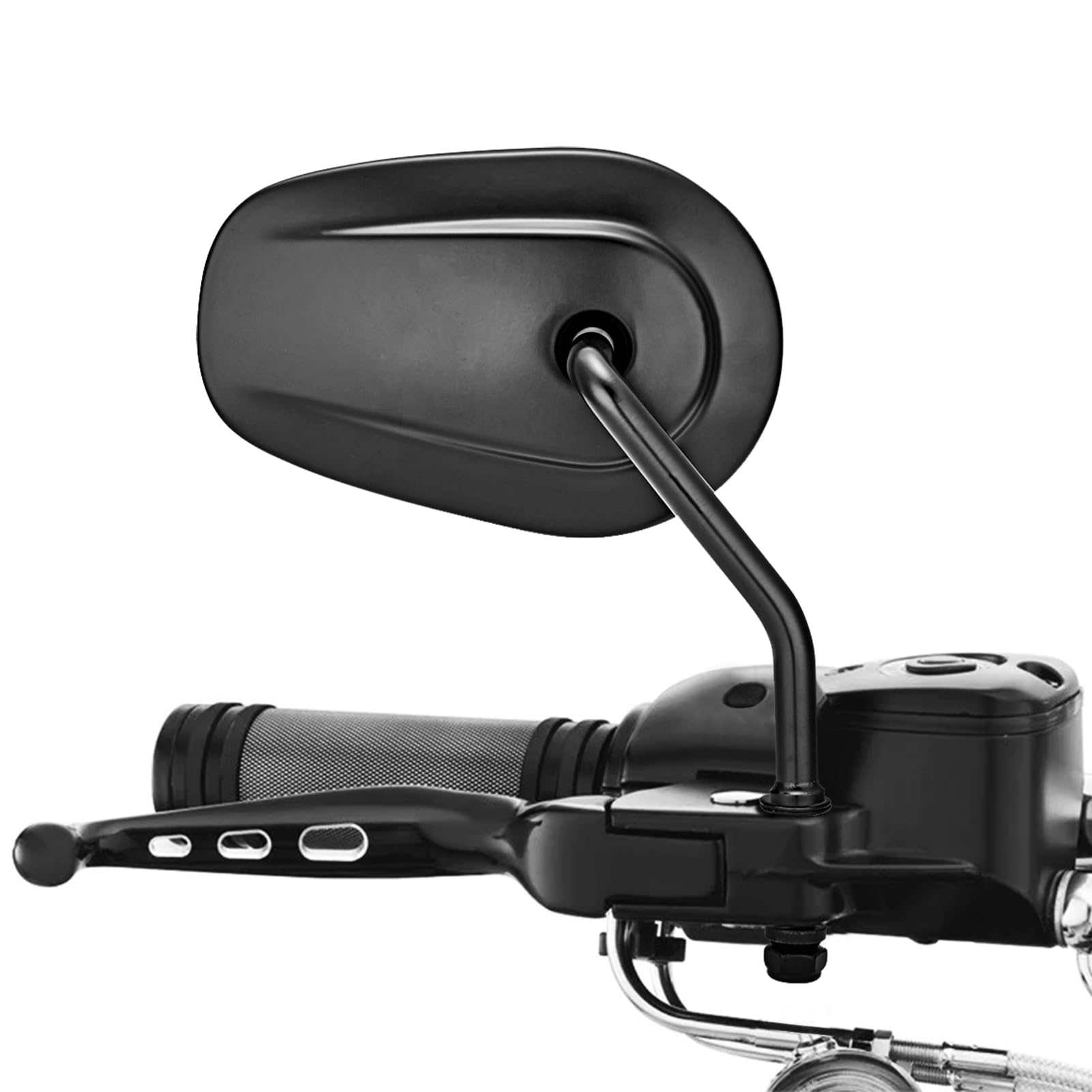 Mofun 8mm Black Mirrors Tapered Rear Mirror Compatible with Harley Softail Dyna Road King Street Glide Electra Road Glide Sports