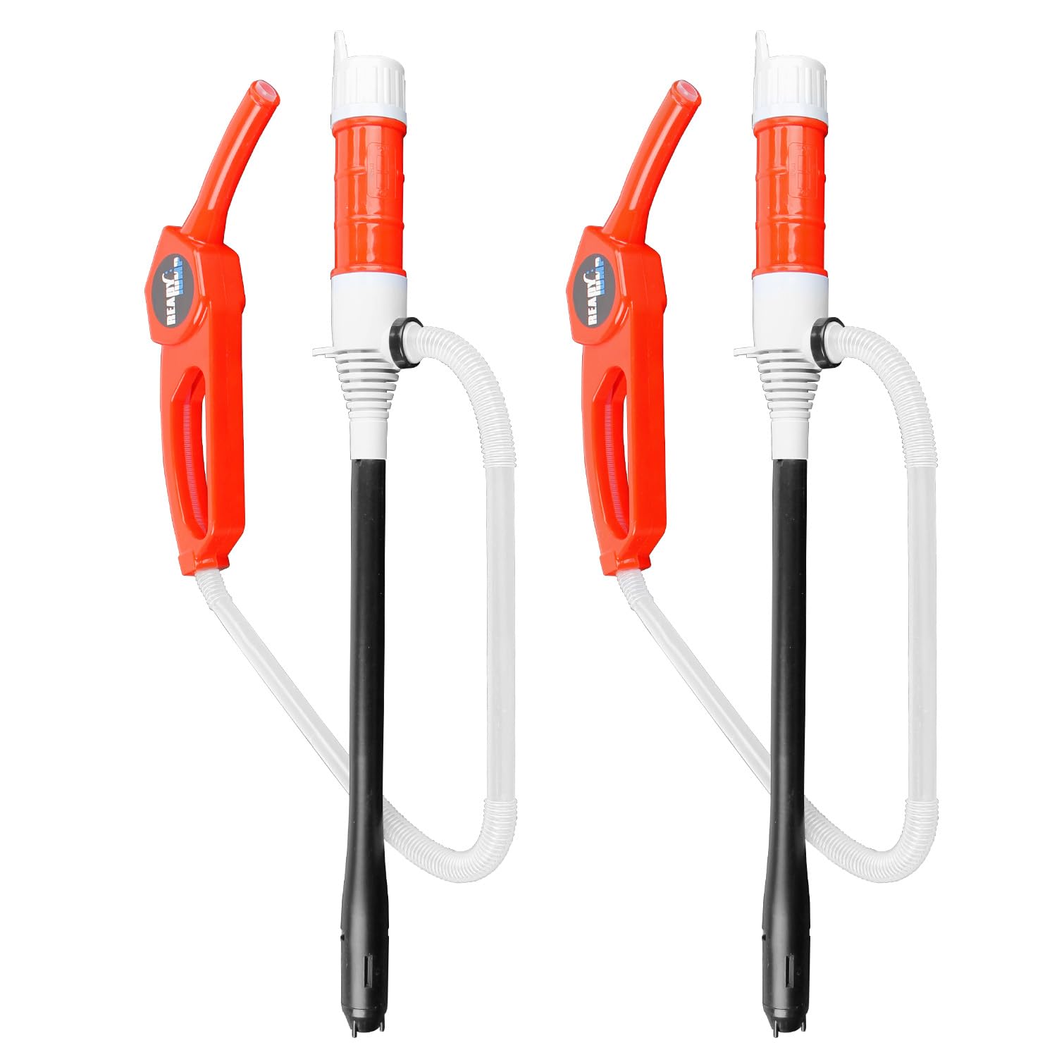 TERA PUMP - 2pk Battery Powered Transfer Pump for Fuel and Water w/Ergonomic Nozzle Handle, Fits All Size Cans, Transfer at 1.8 