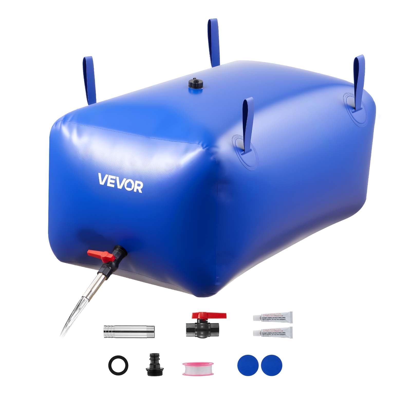 VEVOR Water Storage Bladder 63.4 Gallon Large Capacity Water Bag, Portable & Collapsible Soft Waters Container, Leakproof & Tear