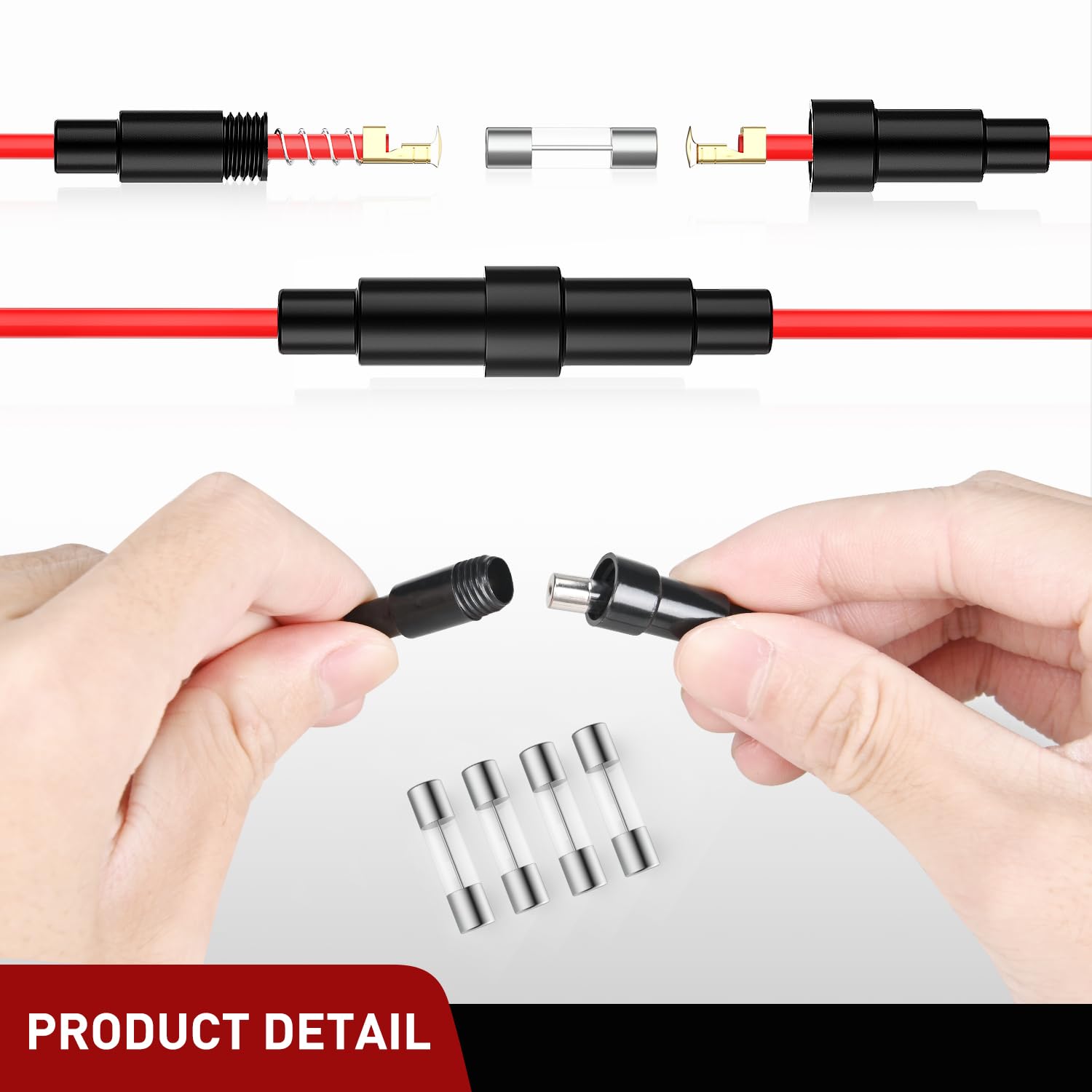 Nilight 150Pcs Fast Blow Glass Fuses With 10Pcs 5X20Mm Inline Holder Screw Type16Awg 250V 0.1A 0.2A 0.25A 0.5A 1A 1.5A 2A 3A 4A