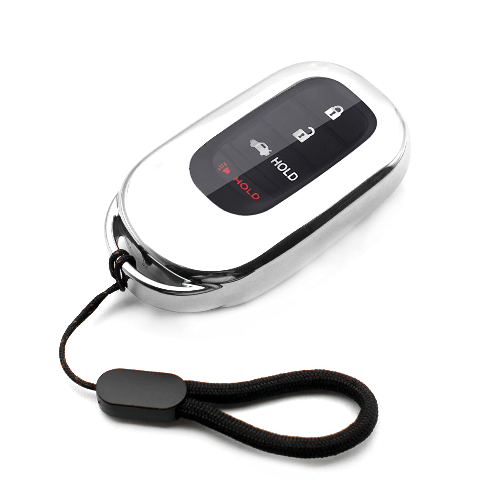Compatible With Honda Accord Civic Silver Tpu Key Fob Cover Case Remote Holder Skin Protector Keyless Entry Sleeve Accessories