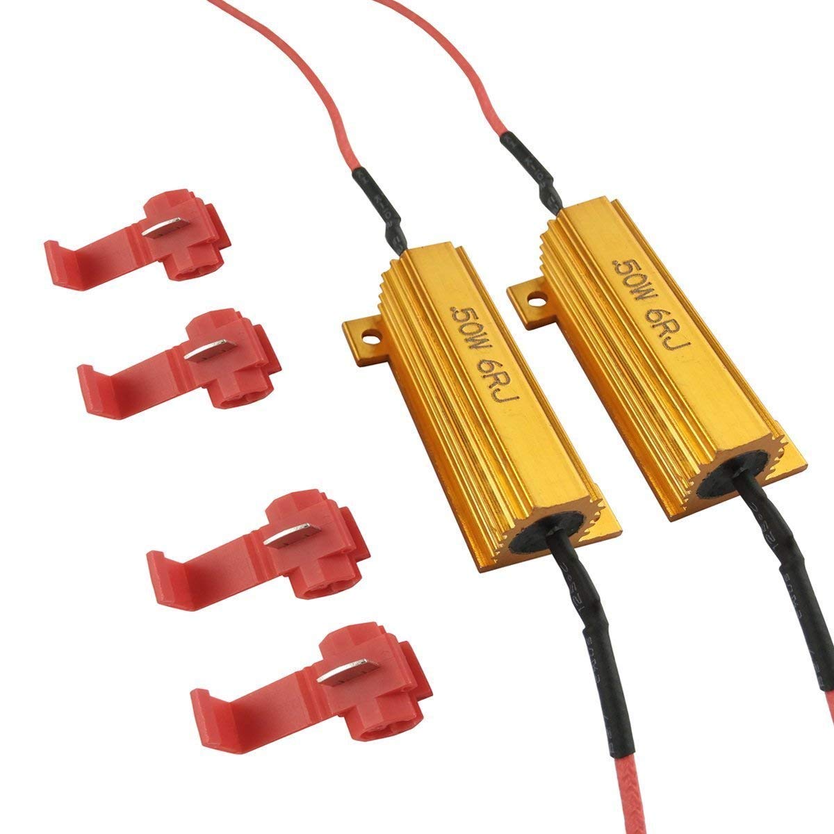 Ibrightstar 50W 6Ohm Load Resistors For Fix Led Bulb Fast Hyper Flash Turn Signal Blink Error Code