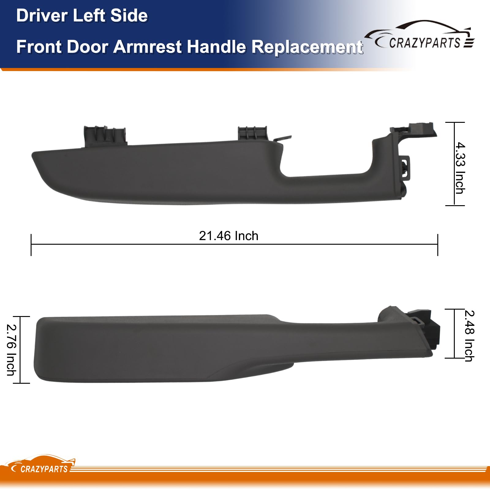 Crazyparts Driver & Passenger Side Front Door Armrest Handle Replacement Compatible With 1999-06 Chevy Suburban/Tahoe, Gmc Yukon