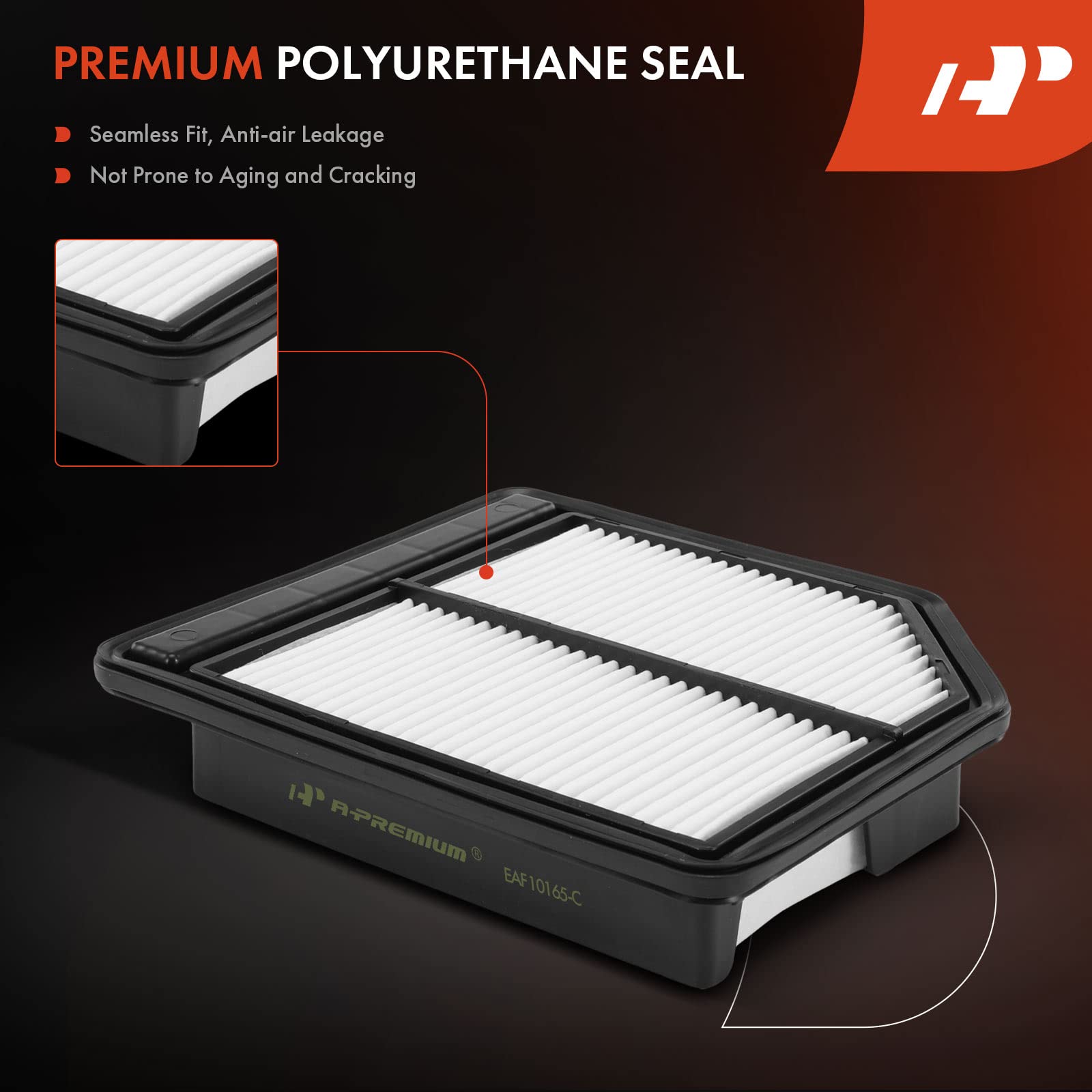 A-Premium Engine Air Filter Compatible With Honda Civic 2006 2007 2008 2009 2010 2011, L4 1.8L, Rigid Panel, Replace# 17220Rnaa0