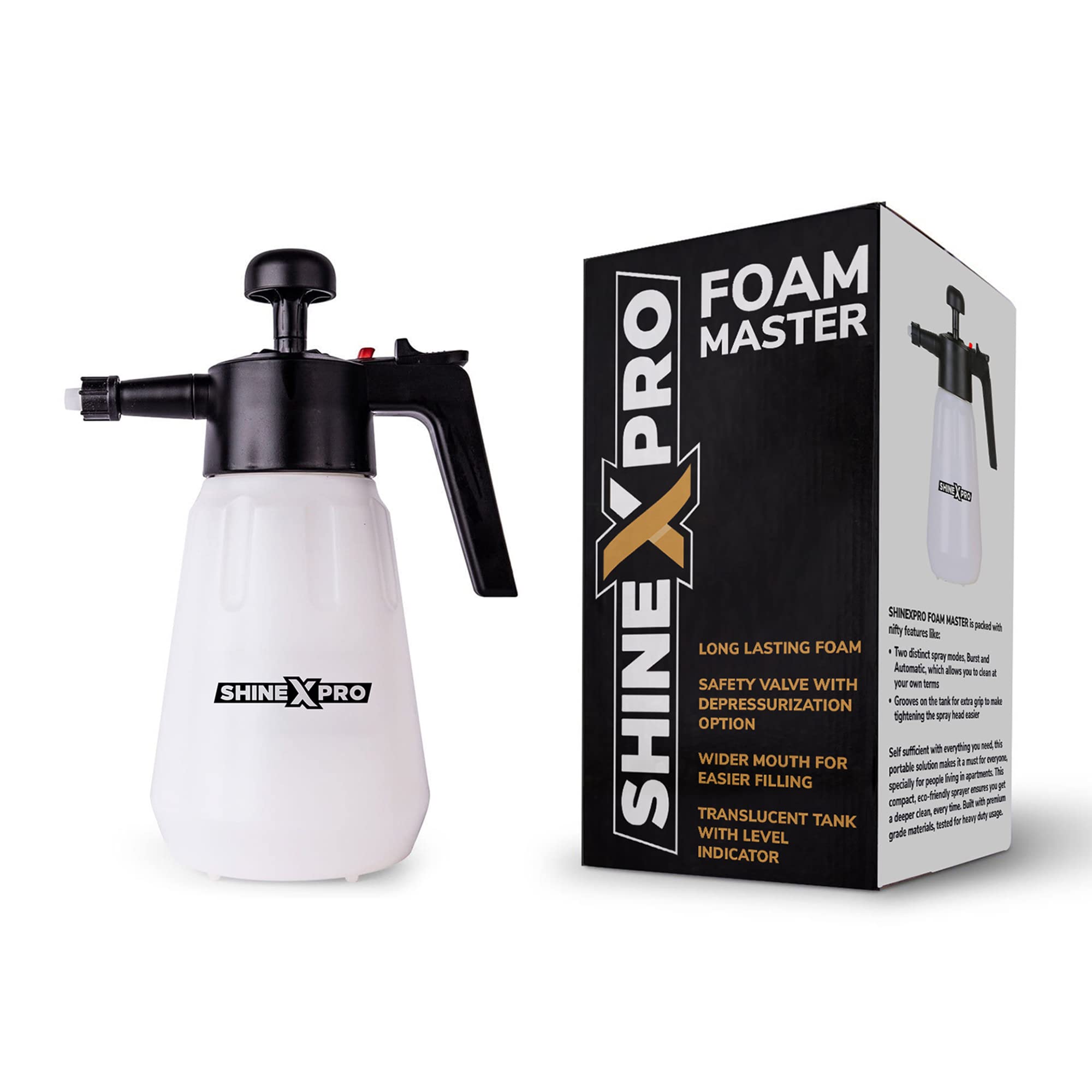 Shinexpro Foam Sprayer For Car & Bike - Shinexpro Foam Master Comes With Free Shampoo & 6 Months Warranty - No Electricity, Runn