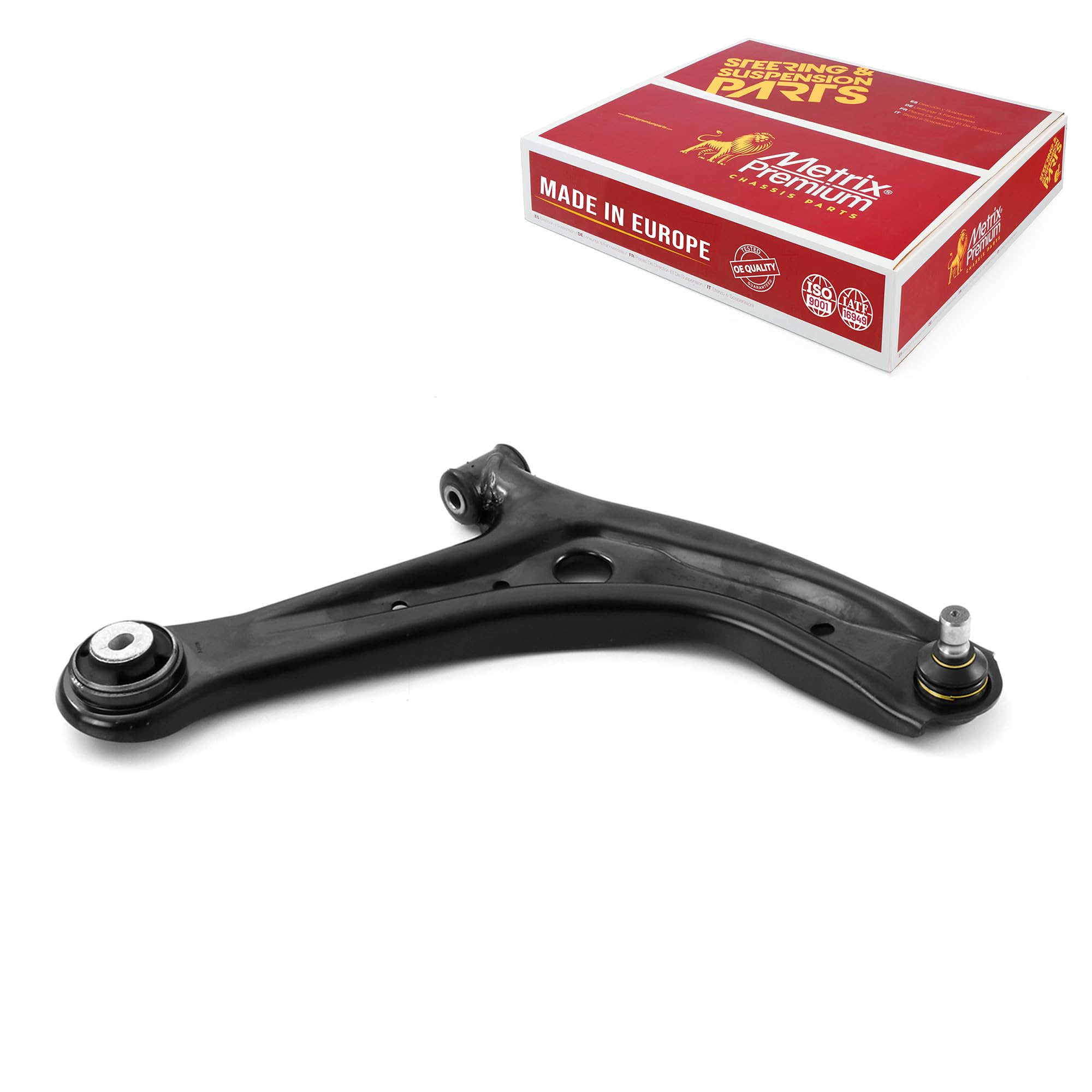 Metrix Premium Chassis Parts - Front Right Lower Control Arm W Ball Joint & Bushing Assembly Fits 19 Ford Fiesta, 16-21 Figo (Me