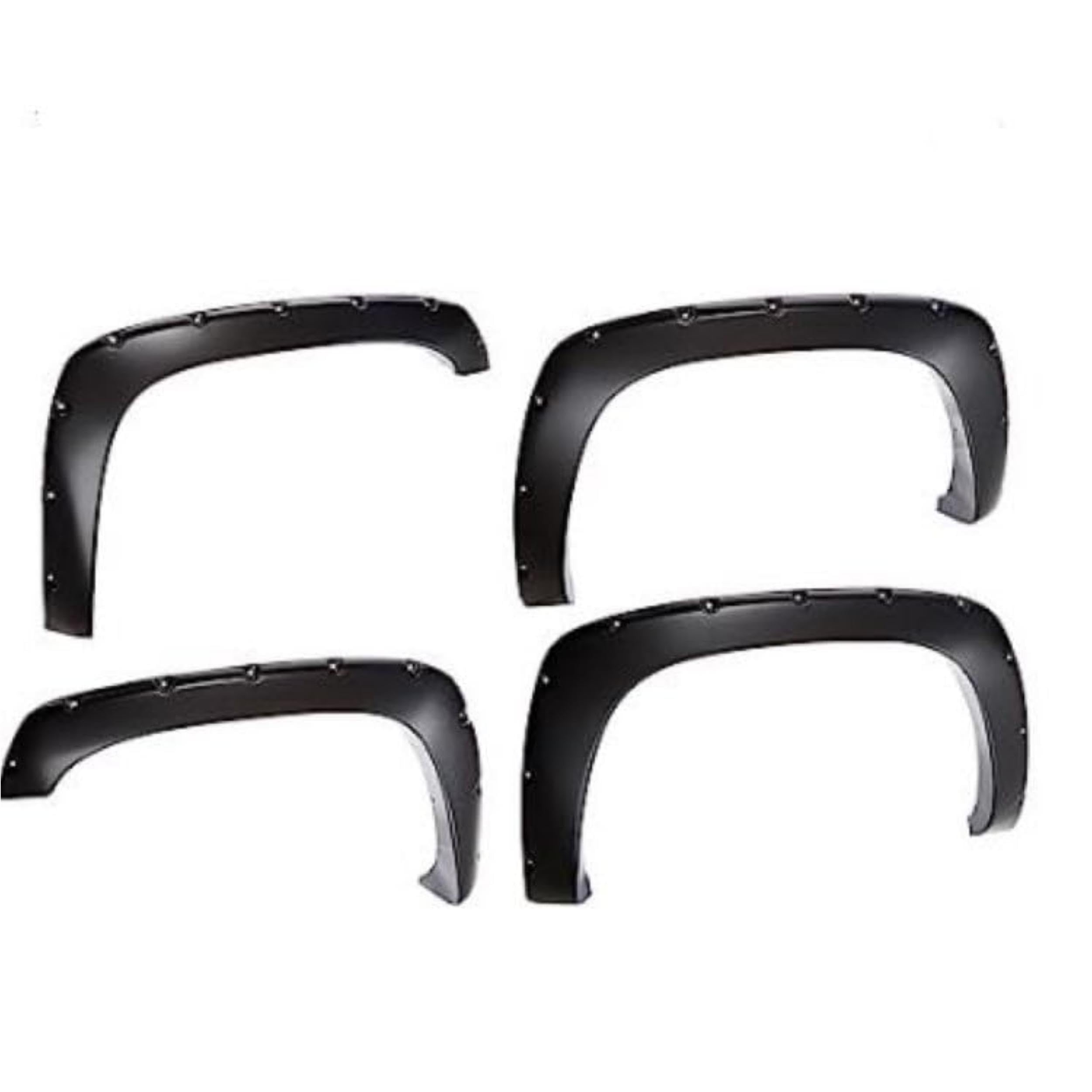 Bushwacker Pocket/Rivet Style Front & Rear Fender Flares | 4-Piece Set, Black, Smooth Finish | 40957-02 | Fits 2014-2018 Chevrol