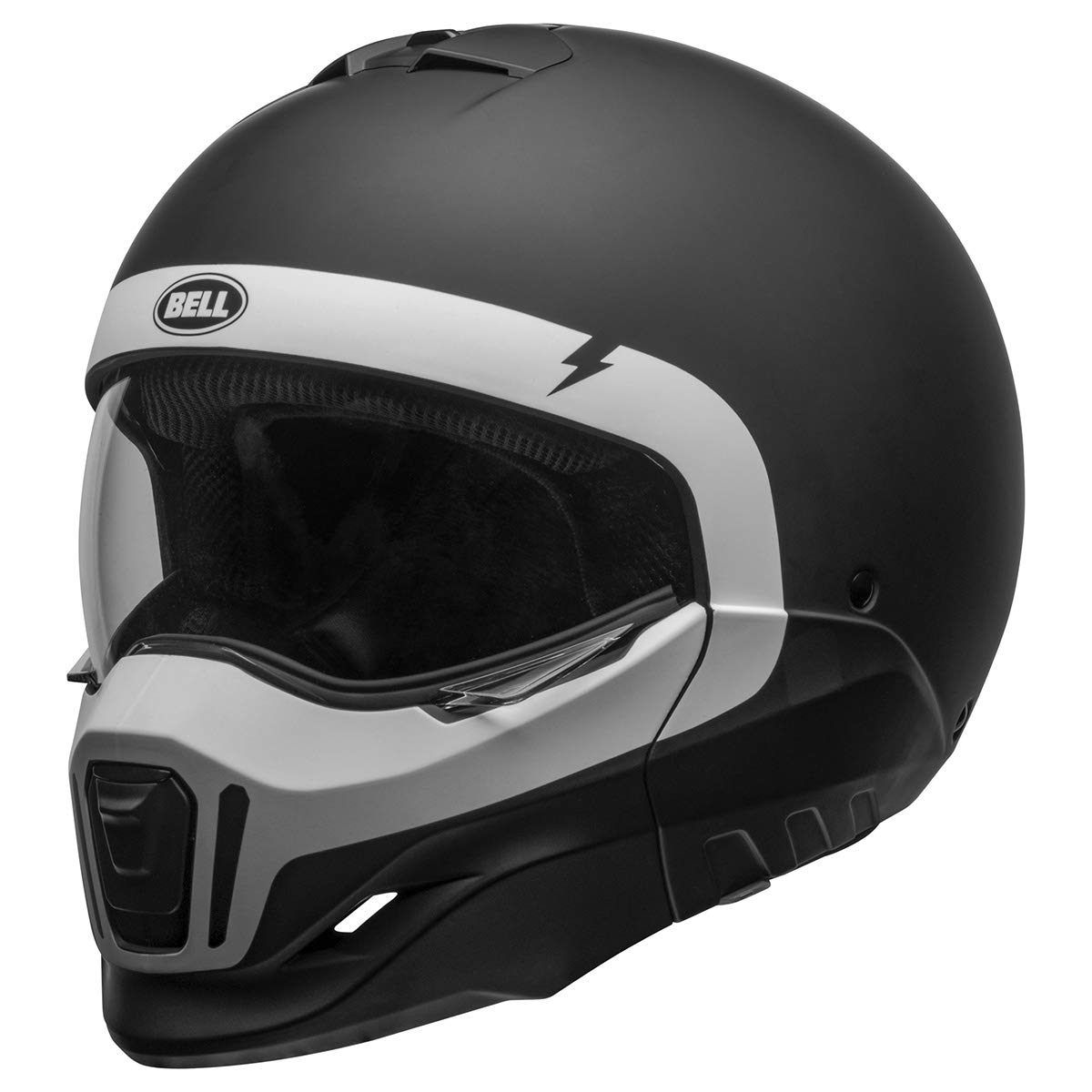 BELL Broozer Helmet - Small, Cranium Matte Black/White, Lightweight Design