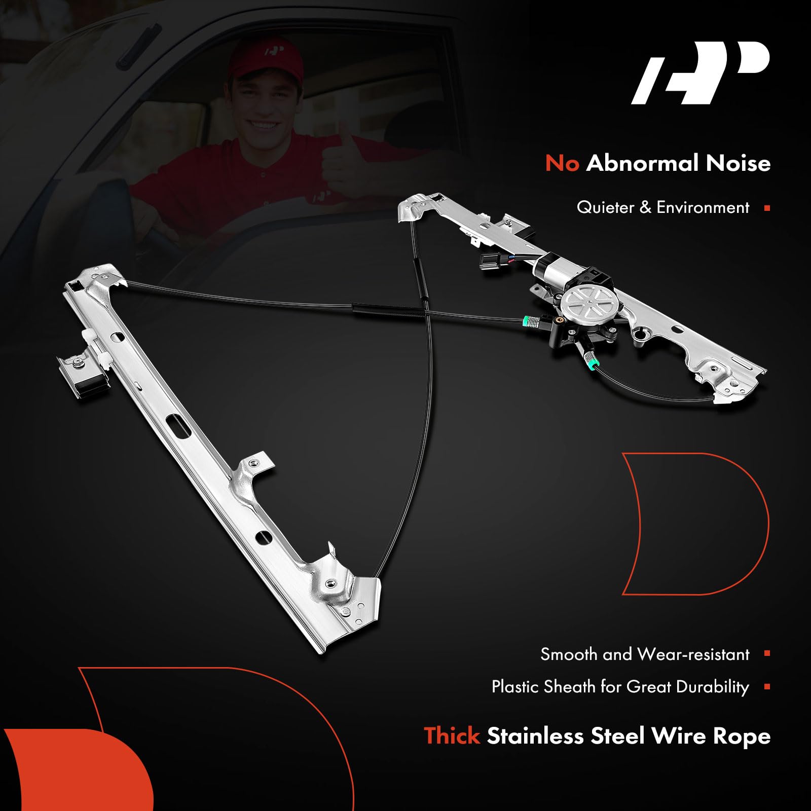 A-Premium Front Passenger Power Window Regulator W/Motor Replacement For Chevrolet Silverado Tahoe Gmc Yukon Xl Sierra Escalade