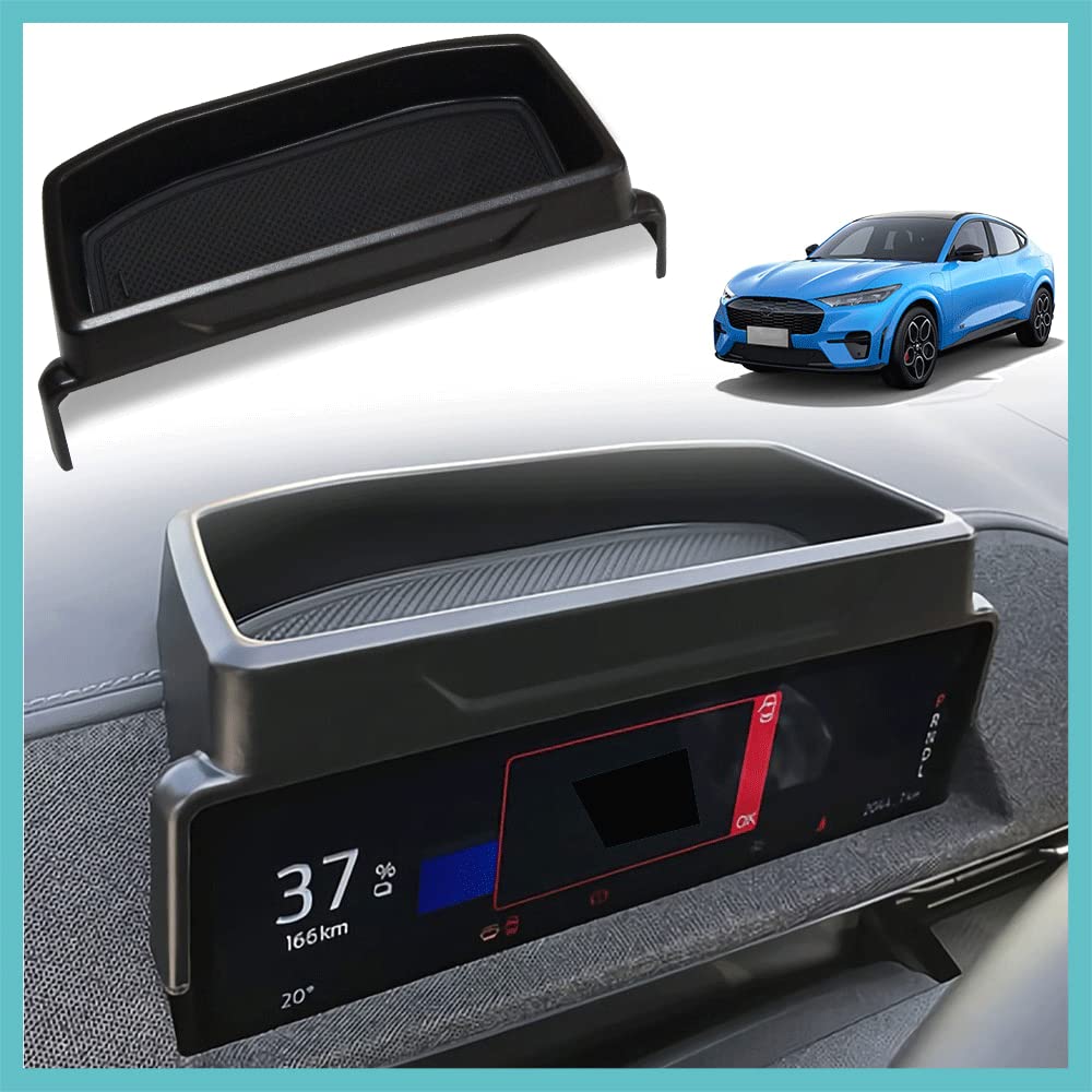 Bestevmod Compatible With Mach E Center Console Dash Storage Box Tray Organizer Sunglasses Compatible With Mustang Mach-E Interior 2021 2022 2023 2024
