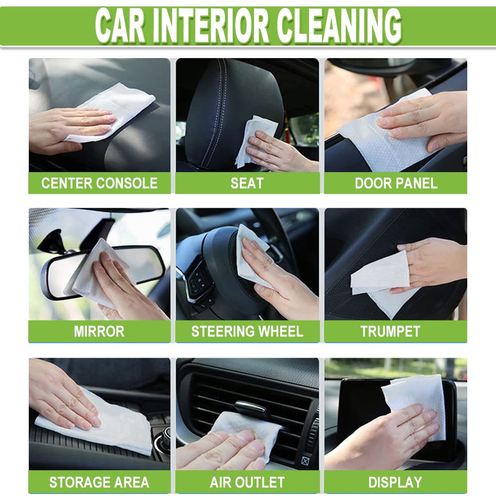 Air Jungles All Purpose Car And Home Cleaning Wipes 70 Count (Pack Of 3), Extra Large 8'' X 10'' Size Cleaner Wipes For Car Inte