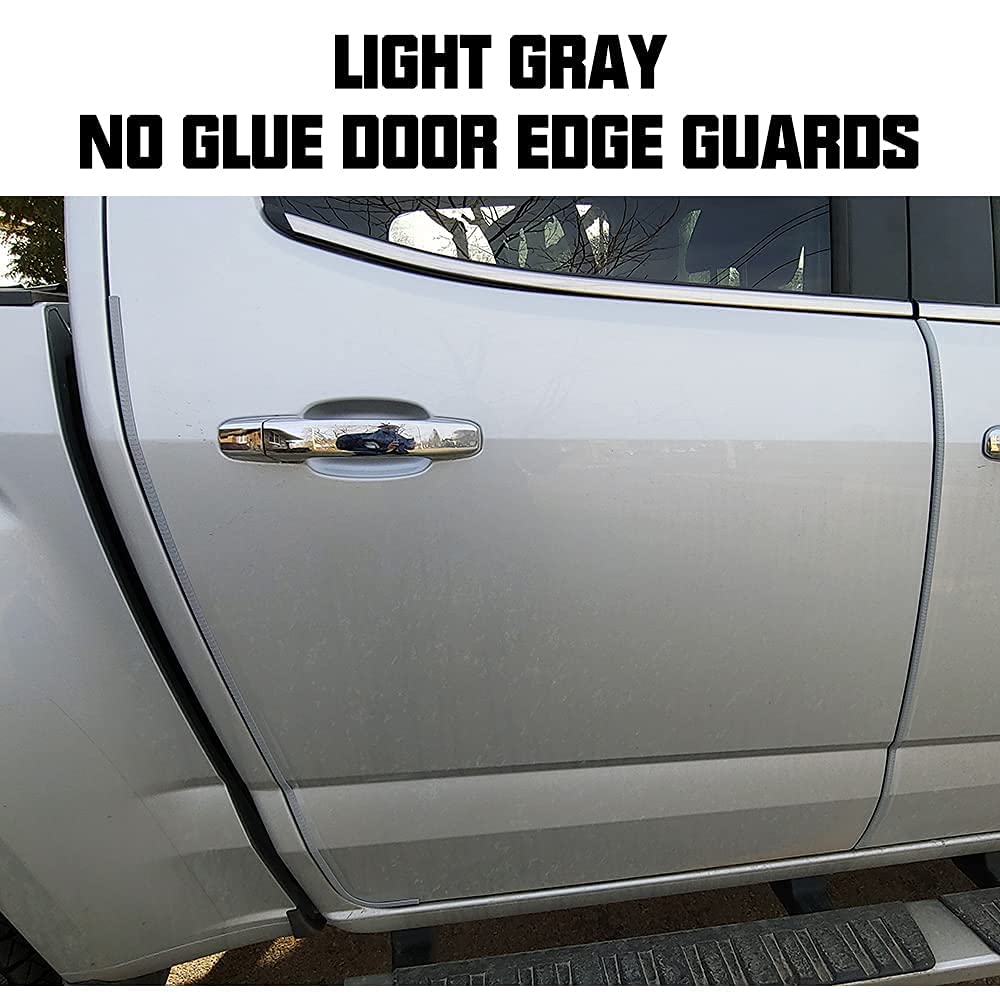Winunite 65.6Ft(20M) Light Gray Car Door Protector Edge Guards Car Door Edge Guards, Universal Fit, Rubber, No Glue, U Shape, Fa