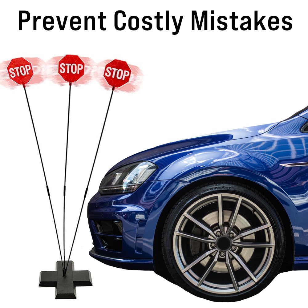 Cobra Tuning LED Stop Sign Parking Assistant - Flashing Signal, Black Plastic