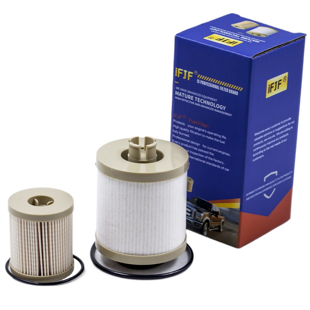 Ifjf Fd4616 Fuel Filter Lower Lifter Pump Filter And Upper Fuel Bowl Filter Replacement For 6.0L V8 Super Duty F250 F350 F450 F5
