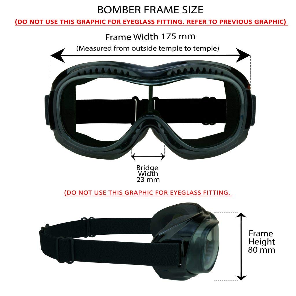 Bikershades Fit Over Goggles For Eye-Glasses Smoke Clear Yellow Motorcycle Riding Cycling Skiing Sky Diving Outdoor Work