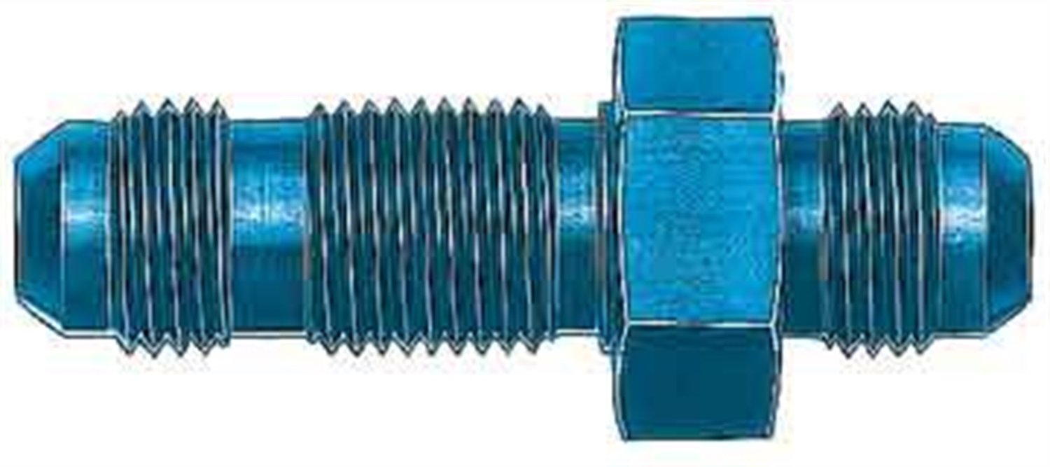 Aeroquip Fcm2072 Blue Anodized Aluminum -06An Bulkhead Union Adapter