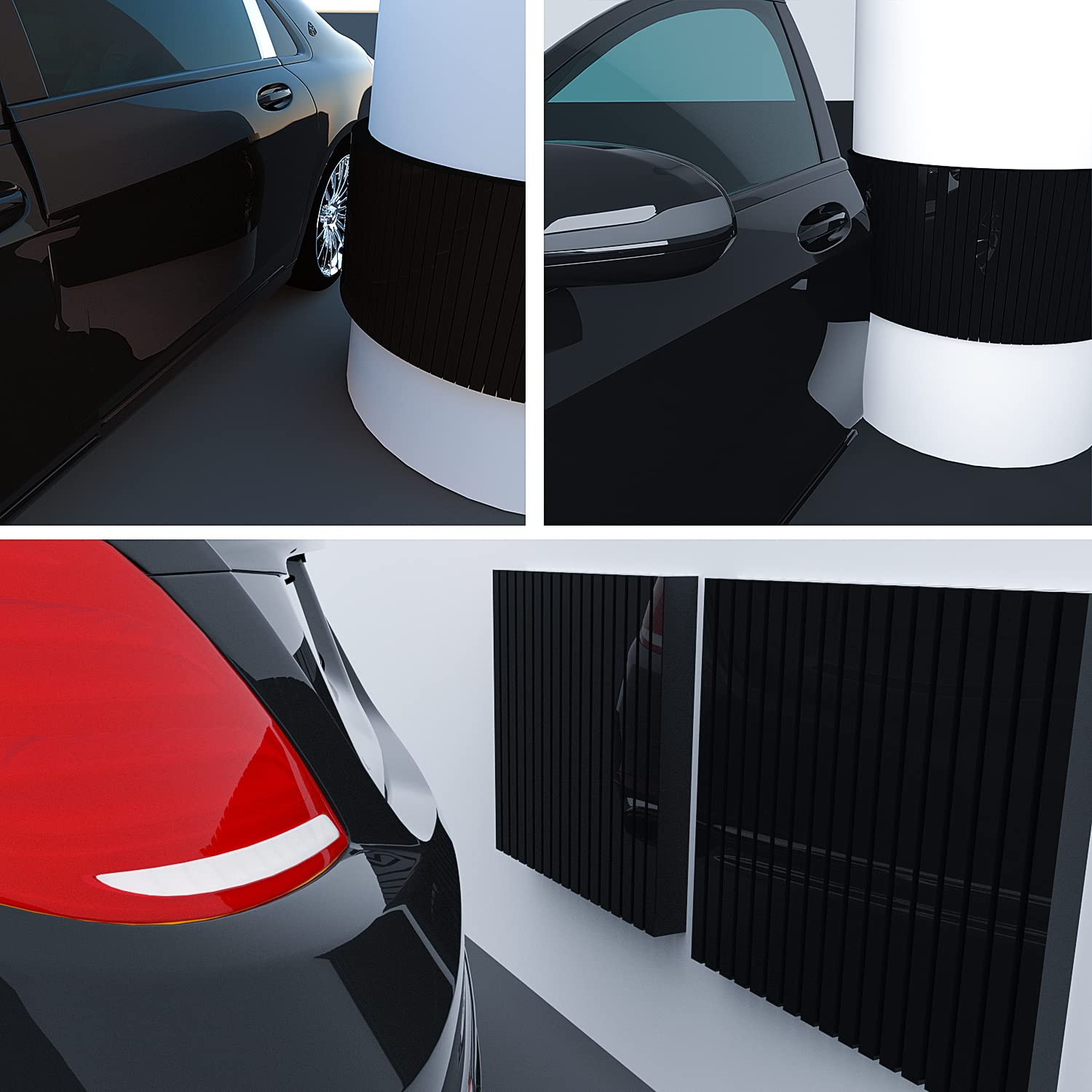 Garage Smith Gwp08 Garage Wall Protector Foam Wall Column Corner Guard For Parking Garages - Wall Edge Protector - Wall Corner E