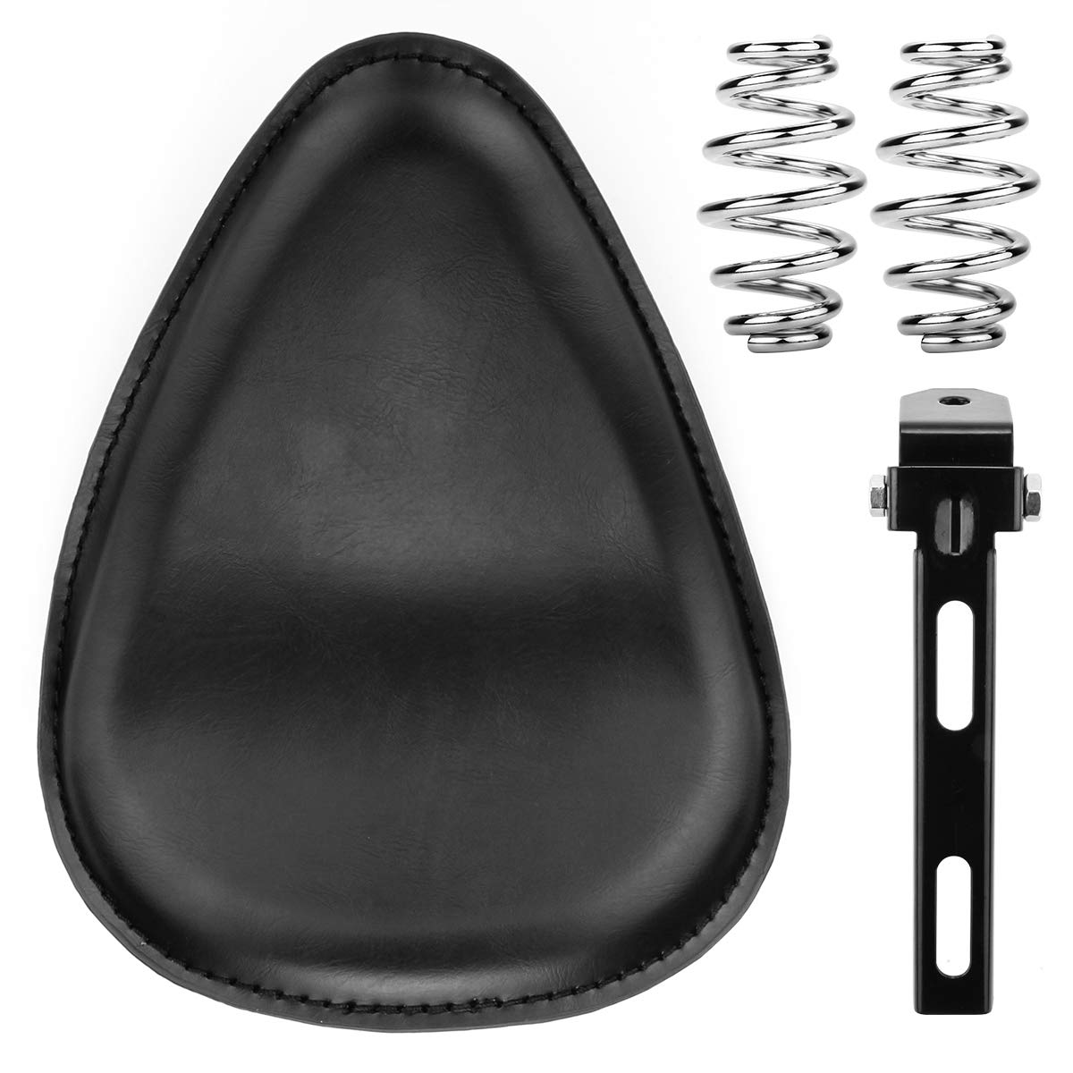 Leather Motorcycle Solo Seat Springs Mounting Bracket Kit Compatible with Harley Honda Yamaha Kawasaki Suzuki Sportster Bobber C