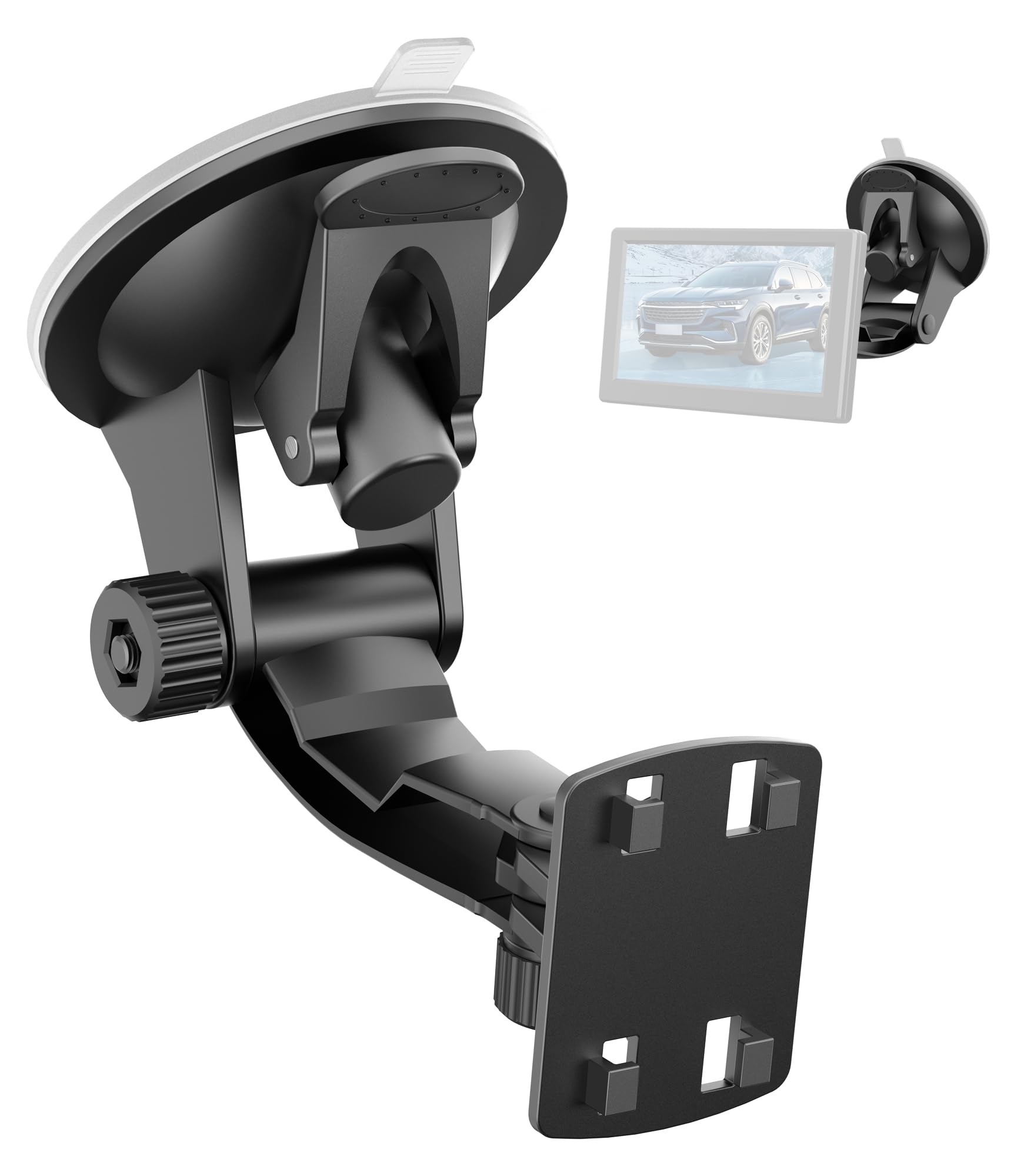 Backup Camera Monitor Mount,(4.3/5 In)Pixelman Upgraded Version Windshield Mount For Backup Camera Monitor,Vehicle Rear View Cam