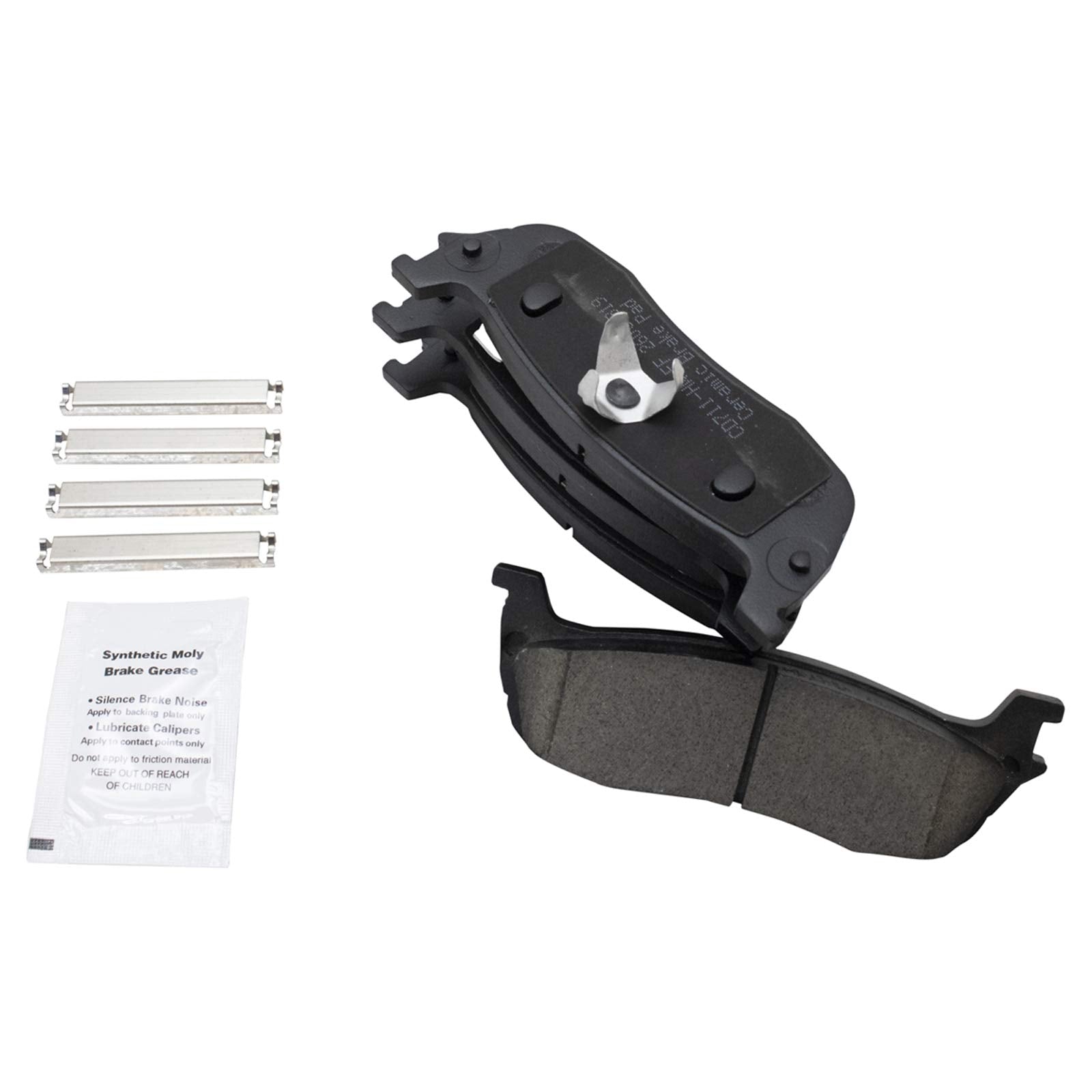 TRQ Rear Brake Pads Ceramic Compatible with 1997-2002 Ford Expedition 1997-2003 F-150 2004 F-150 Heritage 1997-1999 F-250 2002 L