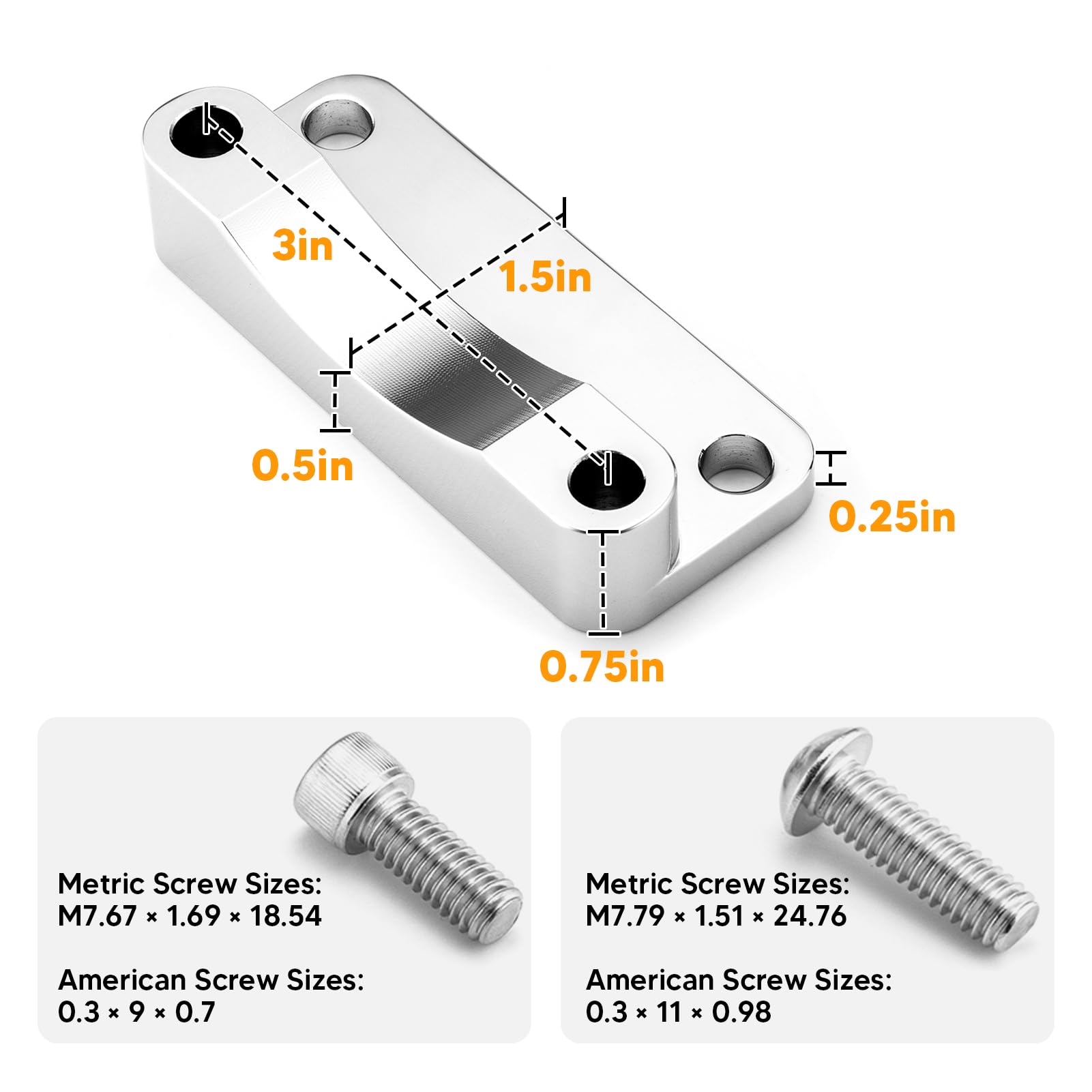 Wsays Touring Front Fender Relocator Spacer Kit Chrome Compatible With Harley Road King Electra Glide Flhr Flht 2003-2013