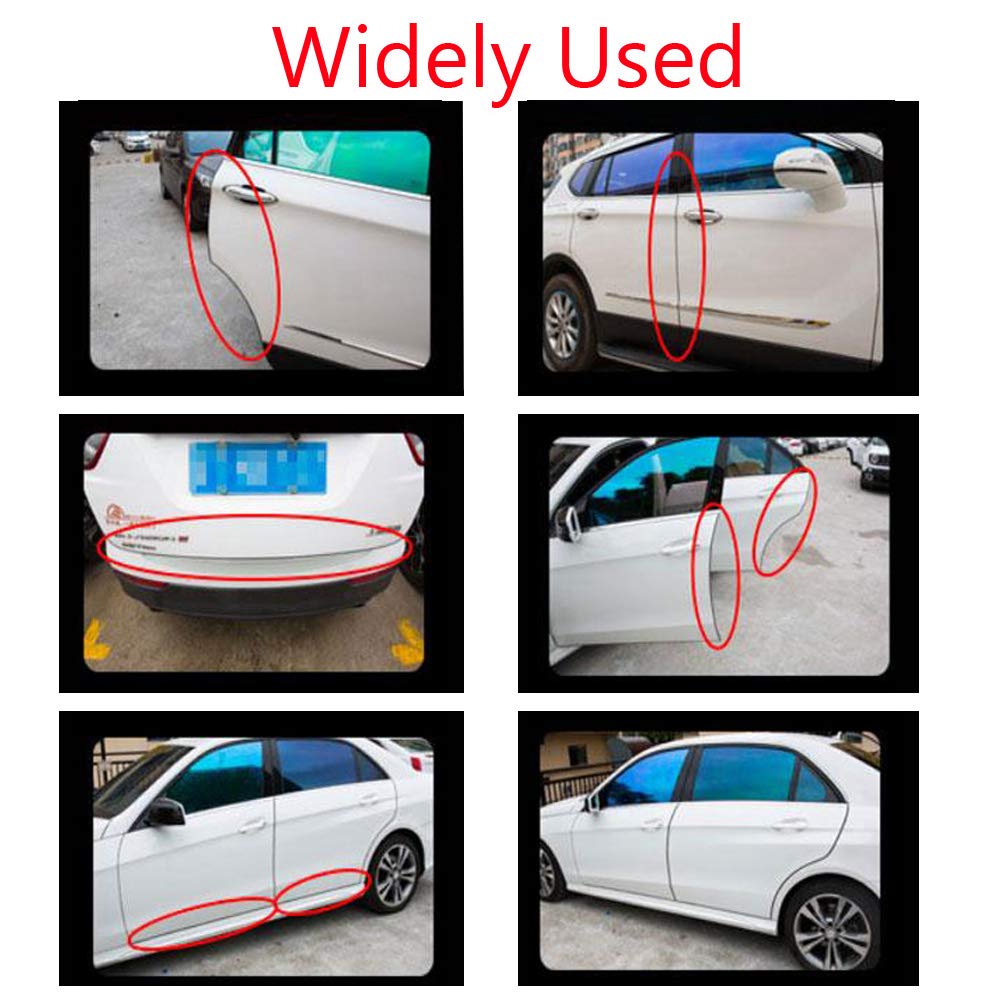 ESUPPORT 16ft U Shape Car Door Moulding Rubber Scratch Protector Strip Edge Guard Trim Seal - Black