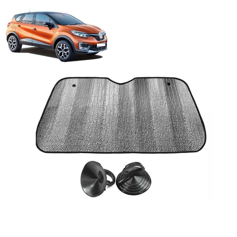 Car Windshield Sun Shade UV Rays Protector Silver Sunshade Solar Reflective suitable for Nissan Captur