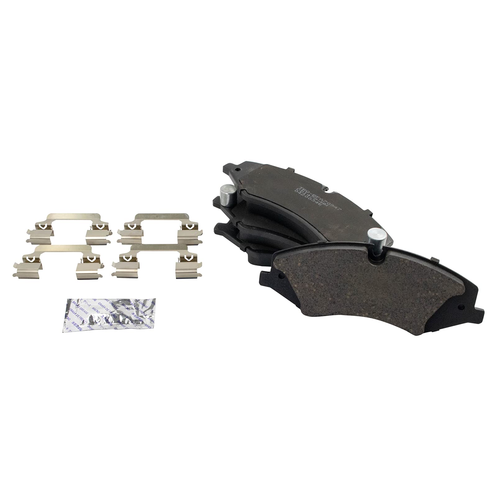 TRQ Front Brake Pads Ceramic Compatible with 2017 Land Rover Discovery, 2010-2016 LR4, 2014-2017 Range Rover, 2011-2017 Range Sp