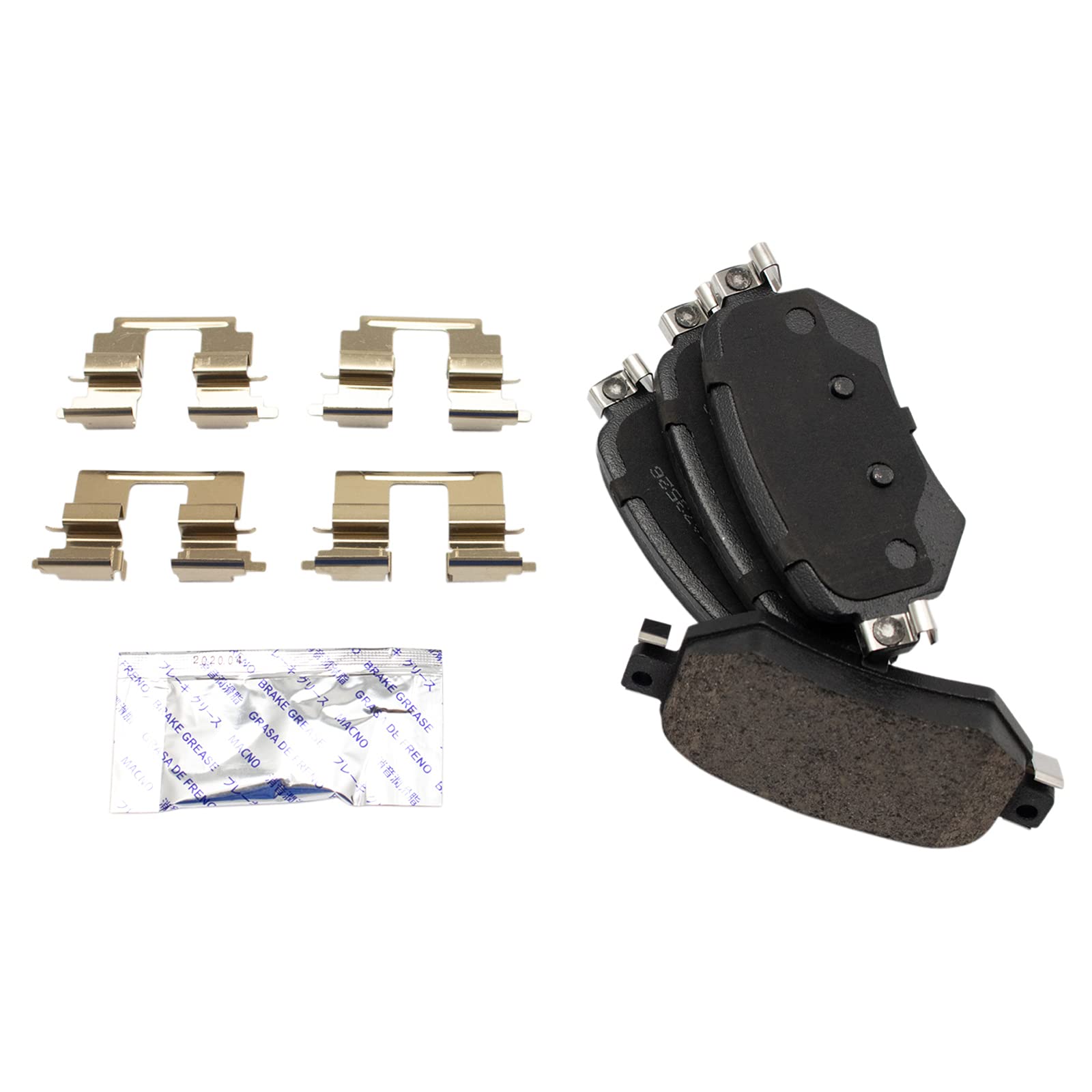 Trq Front And Rear Brake Pad & Rotor Kit Brake Pads Brake Rotor Ceramic Compatible With 2016-2018 Mazda 6