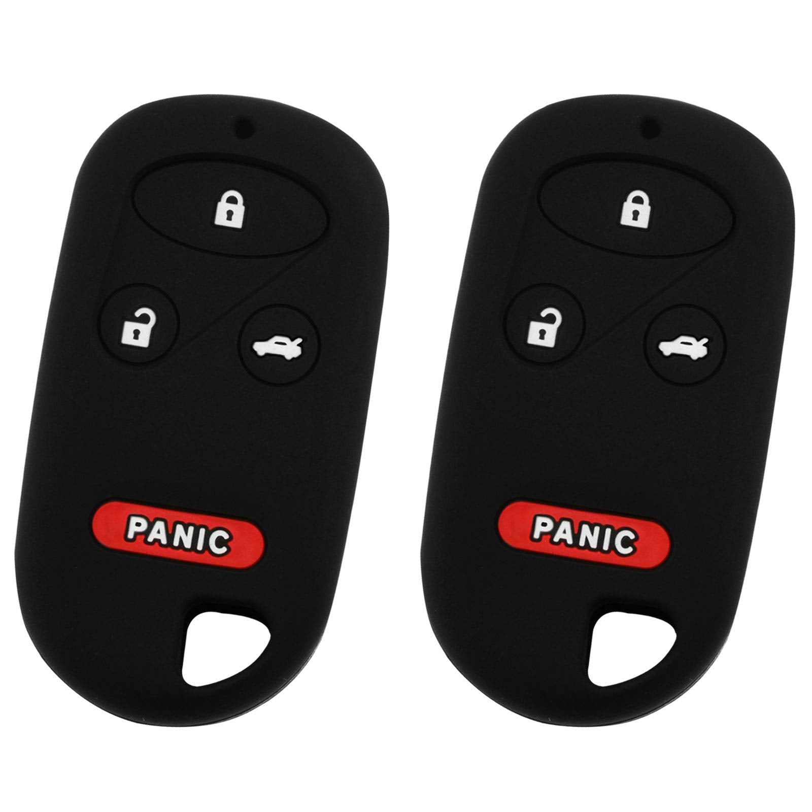KeyGuardz Keyless Remote Car Key Fob Outer Shell Cover Soft Rubber Case for Honda Civic CR-V S2000 Acura CL Integra TL TSX (Pack