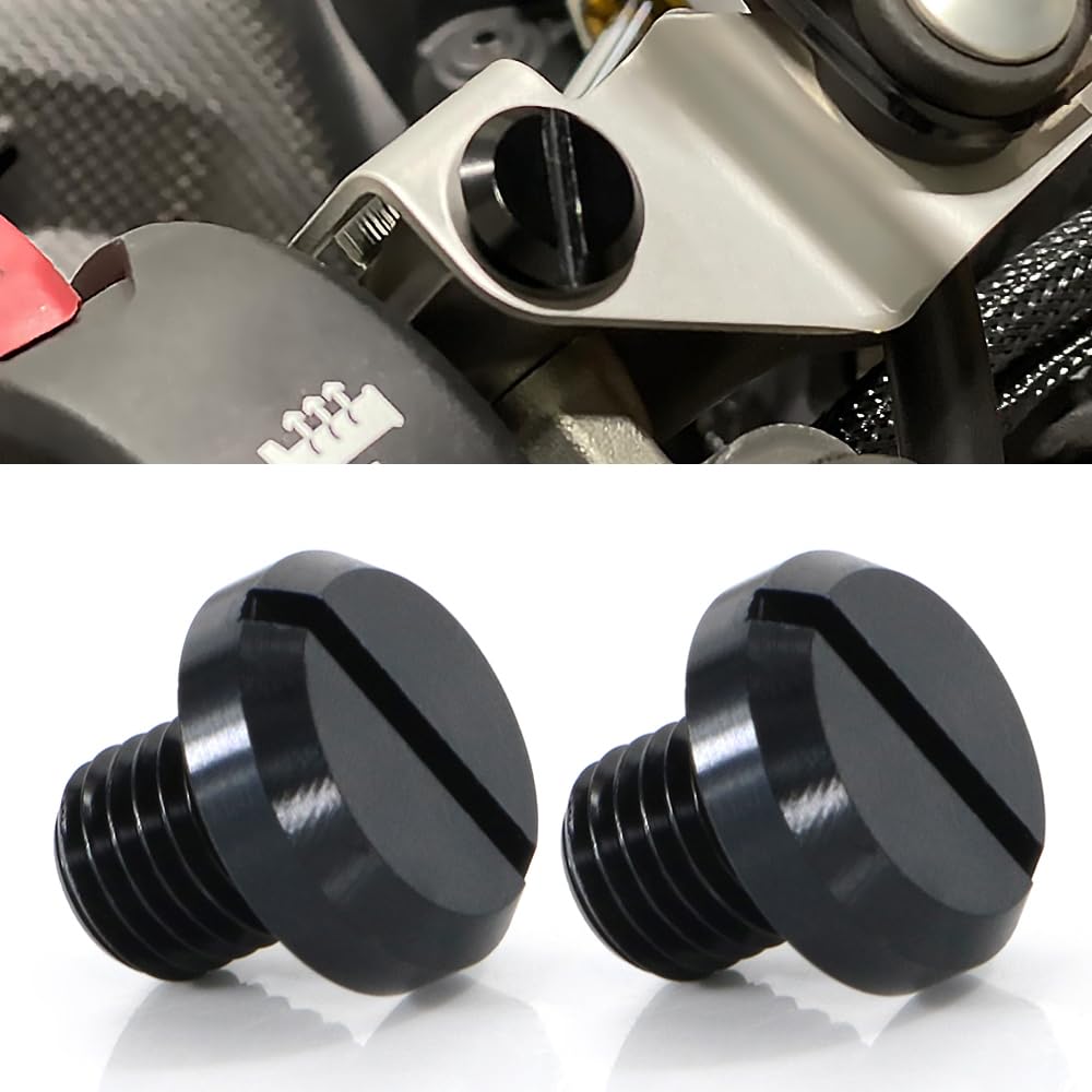 Xitomer M8x1.25 Motorcycle Mirror Blanking Plugs, Fit for Street fighter 848, Fit for Diavel/Strada, Monster 821/1200 /1200S /69