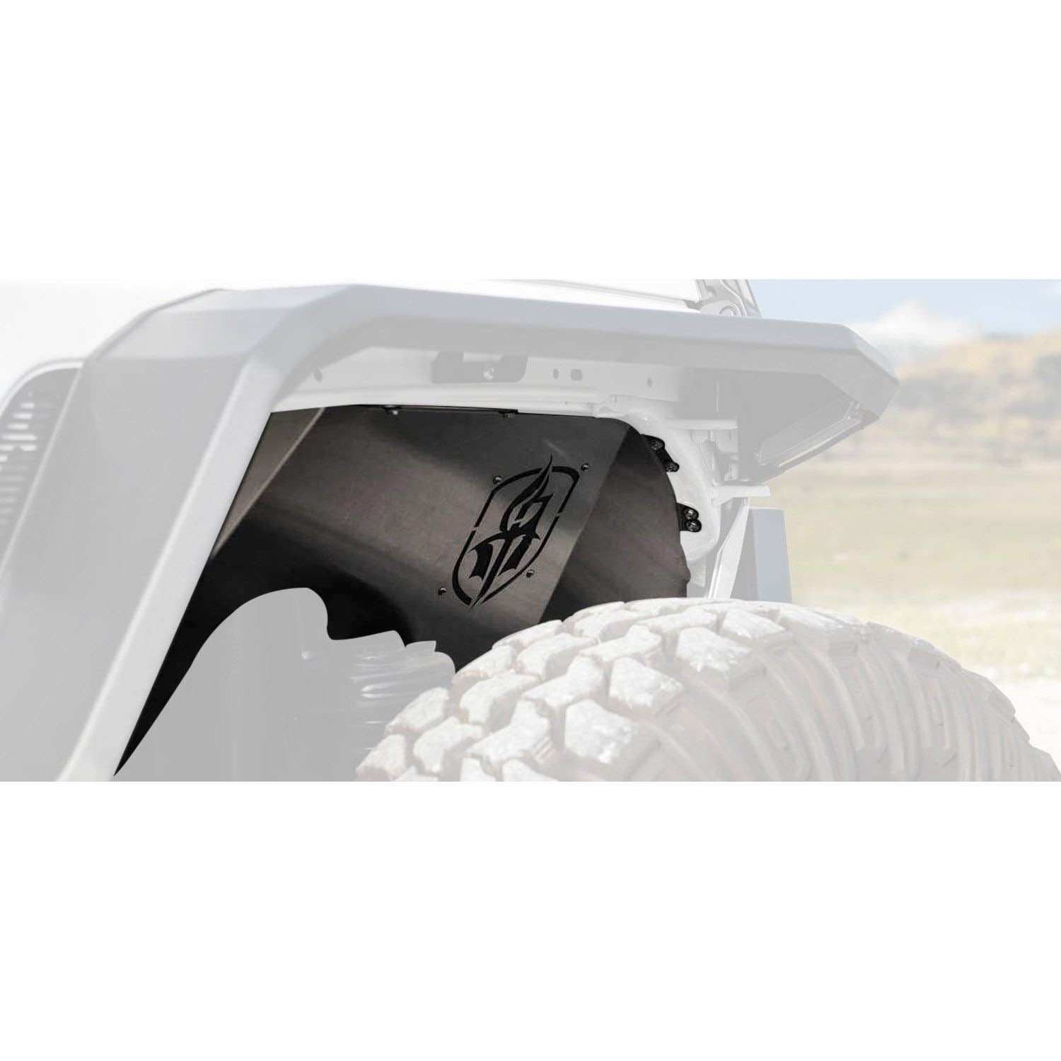 Road Armor Stealth Front Fender Liner Jl Body Armor Raw Stainless Steel